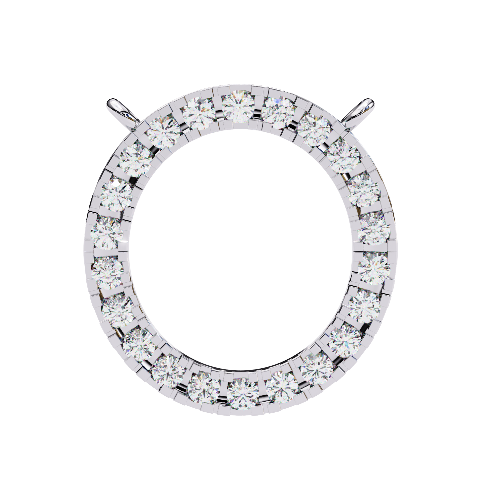 Solitairekart 0.34ct Natural Diamond Circle Pendant-HI Color, VS-SI Clarity