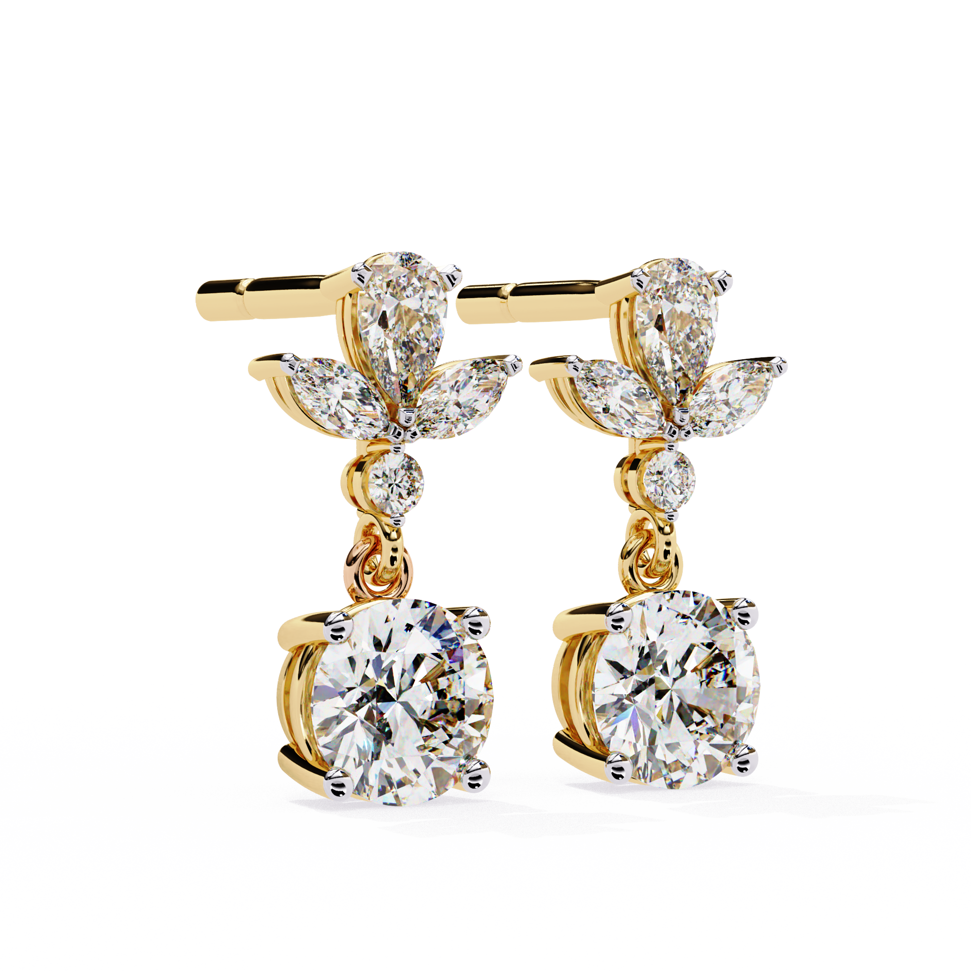 1.16ct Elegant Diamond Dangler Earrings – Solitairekart