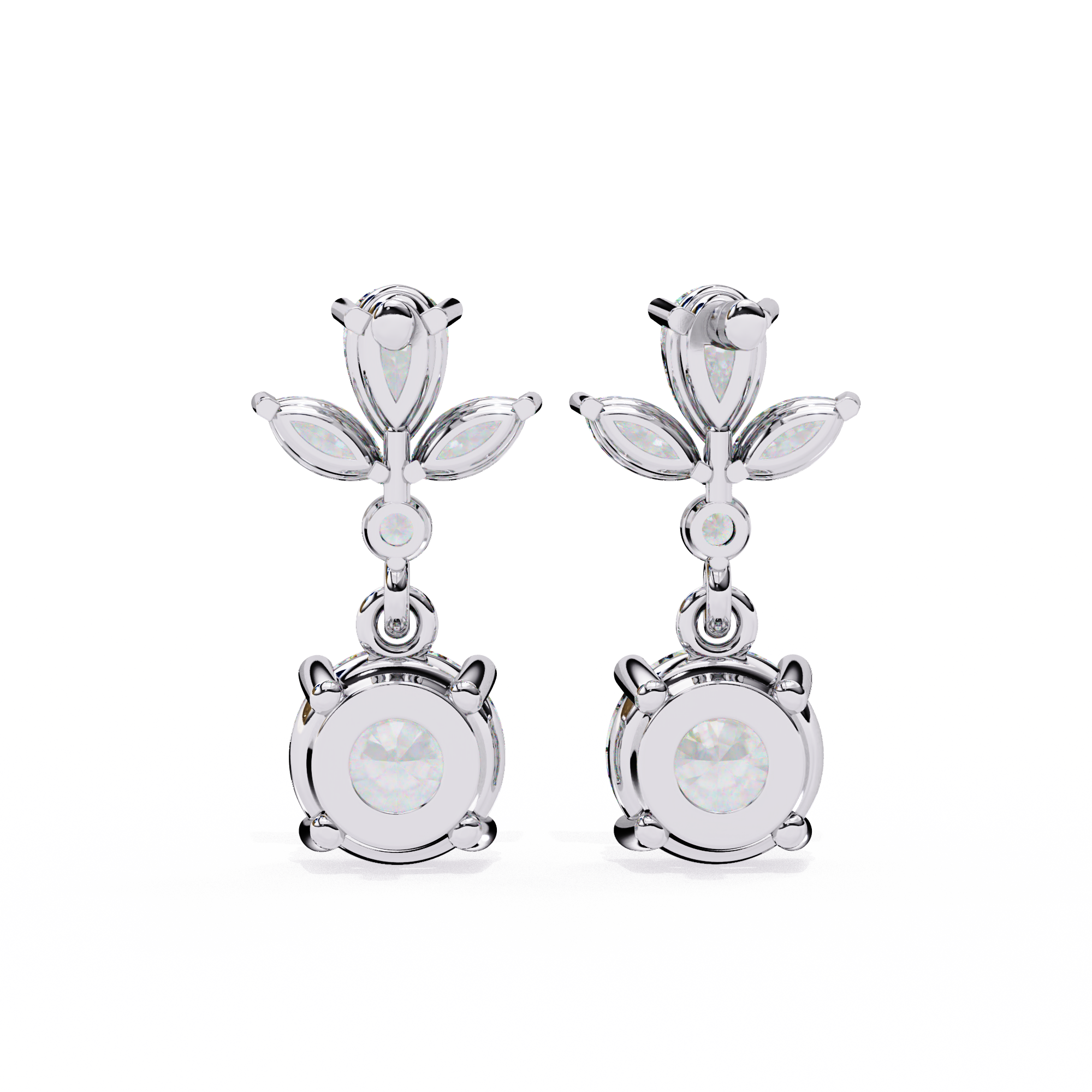 Solitairekart 1.16ct Elegant Natural Diamond Dangler Earrings-HI Color, VS-SI Clarity