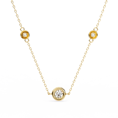 Solitairekart 0.07ct Natural Diamond Orbit Trio Pendant-HI Color, VS-SI Clarity