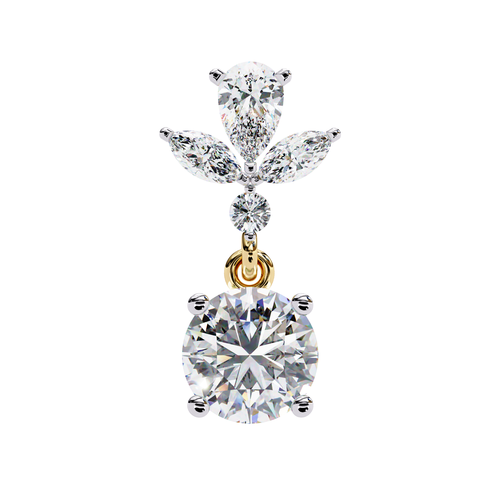 The Multi-Shape Signature — 1.16 Carat Lab Grown Diamond Dangle Earrings