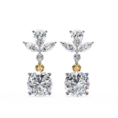 Solitairekart 1.16ct Elegant Natural Diamond Dangler Earrings-HI Color, VS-SI Clarity