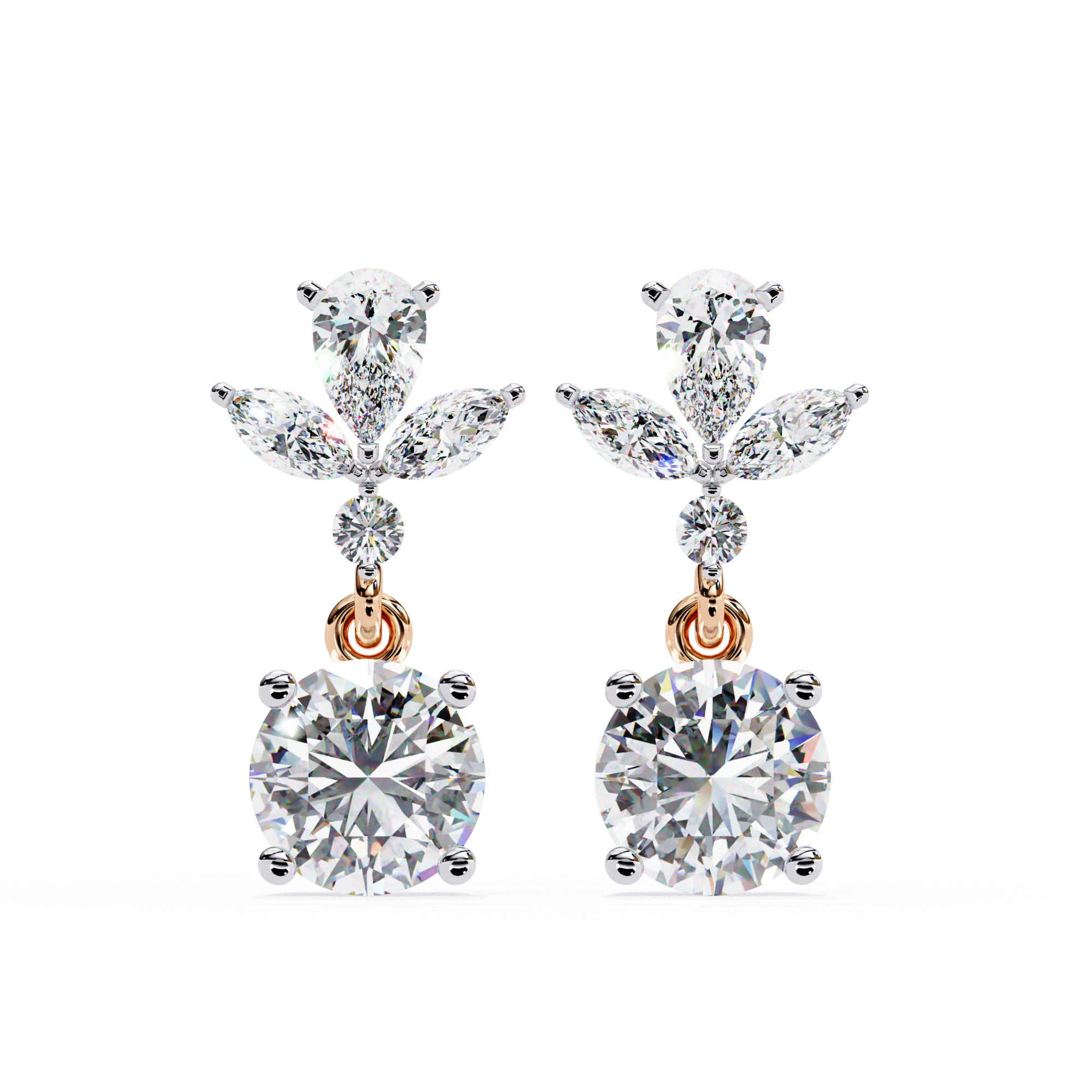 The Multi-Shape Signature — 1.16 Carat Lab Grown Diamond Dangle Earrings