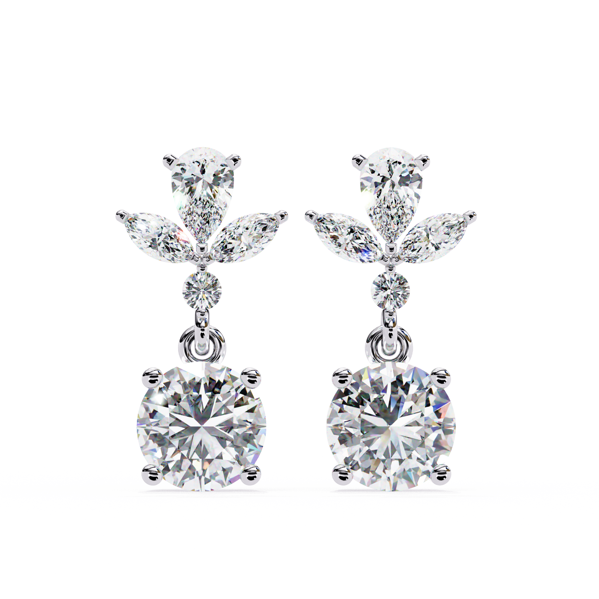 The Multi-Shape Signature — 1.16 Carat Lab Grown Diamond Dangle Earrings