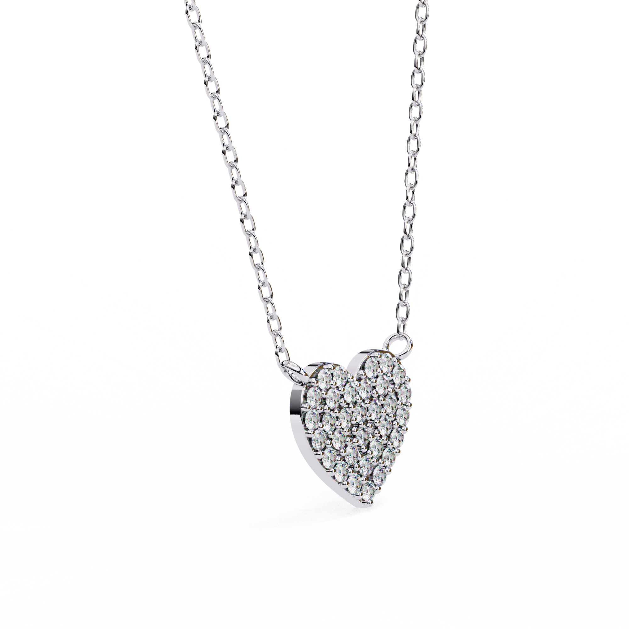 Elegant 0.21ct EF/VS Round Shape Lab-Grown Diamond Heart Pendant Necklace