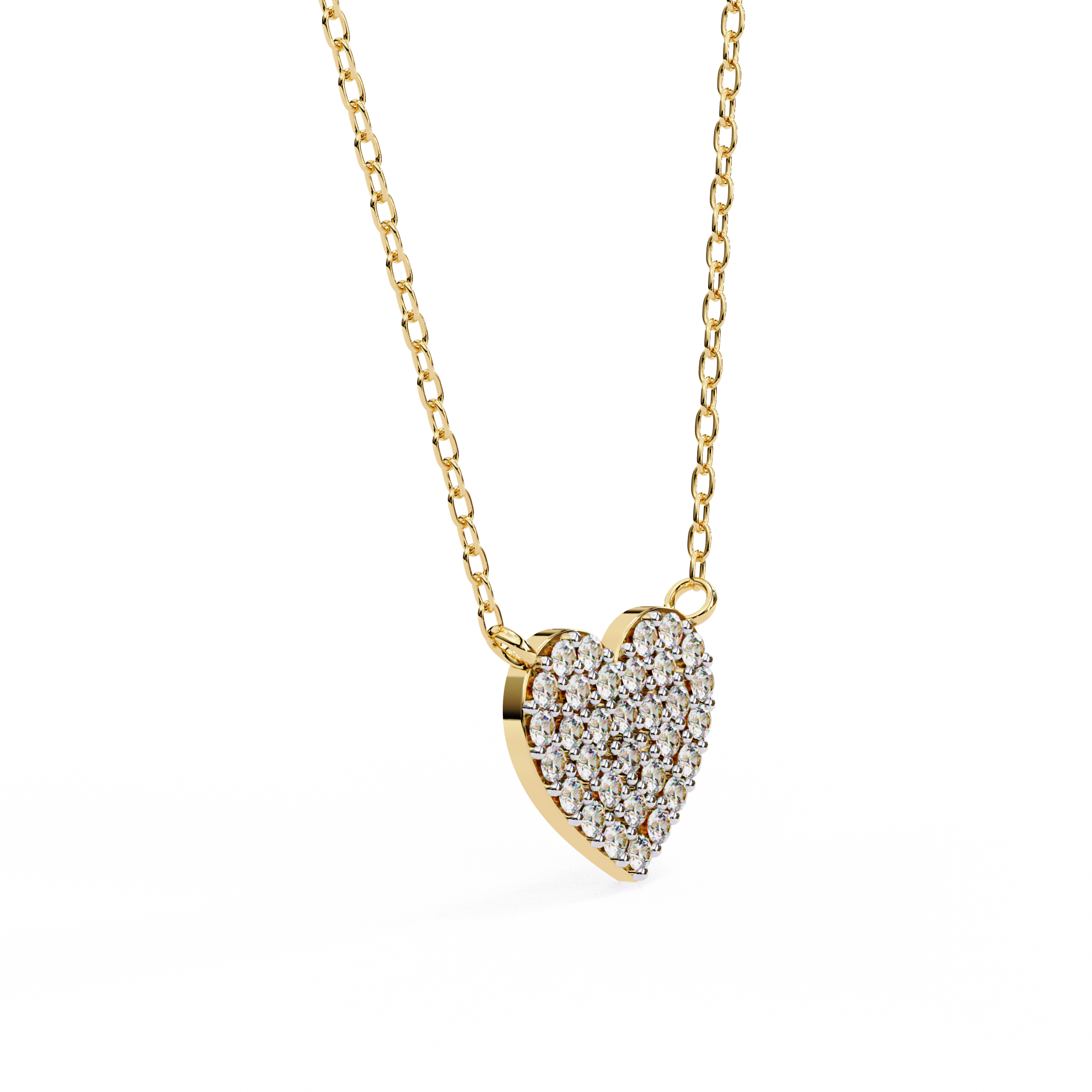 Elegant 0.21ct EF/VS Round Shape Lab-Grown Diamond Heart Pendant Necklace