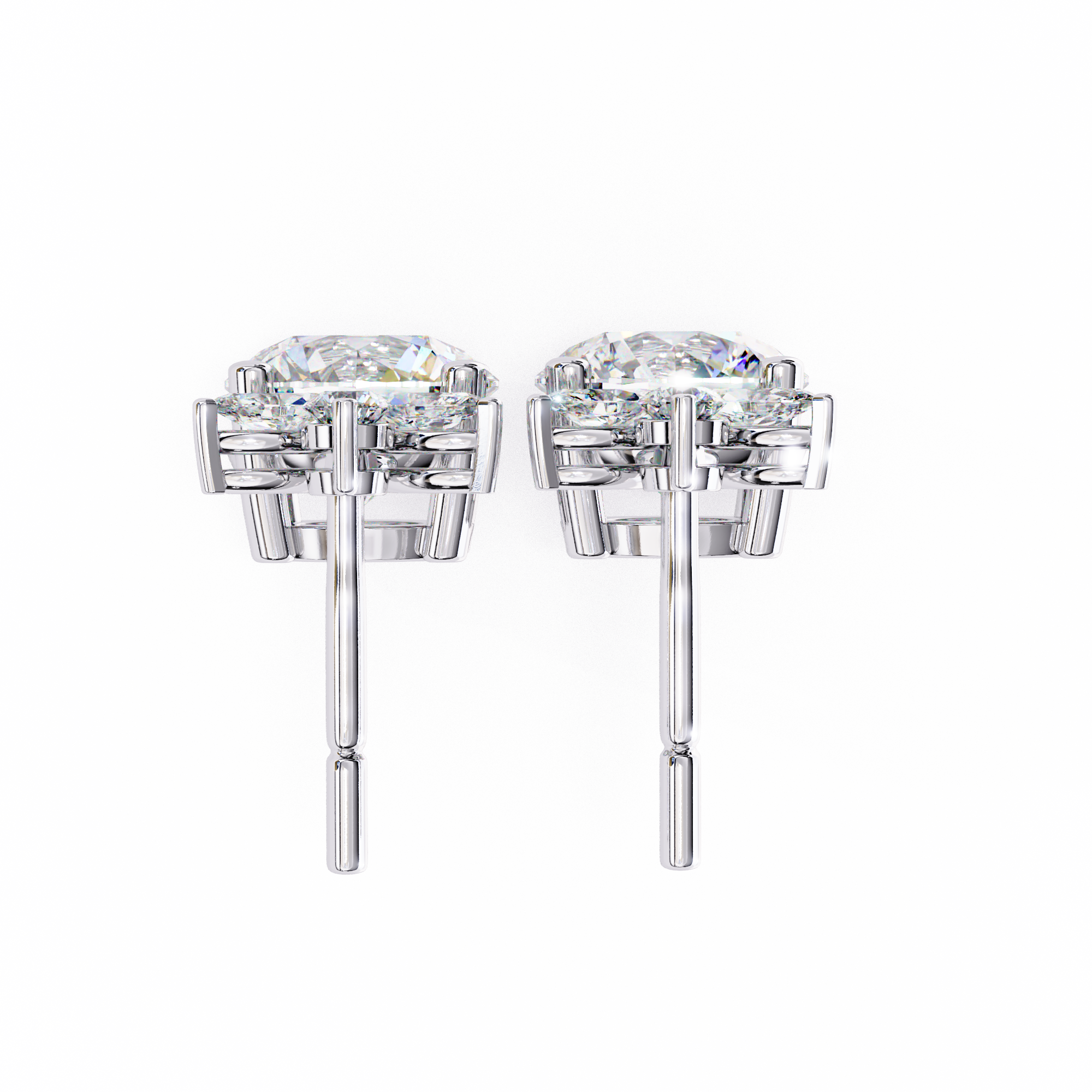 Eternal Cascade: 2.02 Carat Round & Marquise Lab Grown Diamond Dangle Earrings