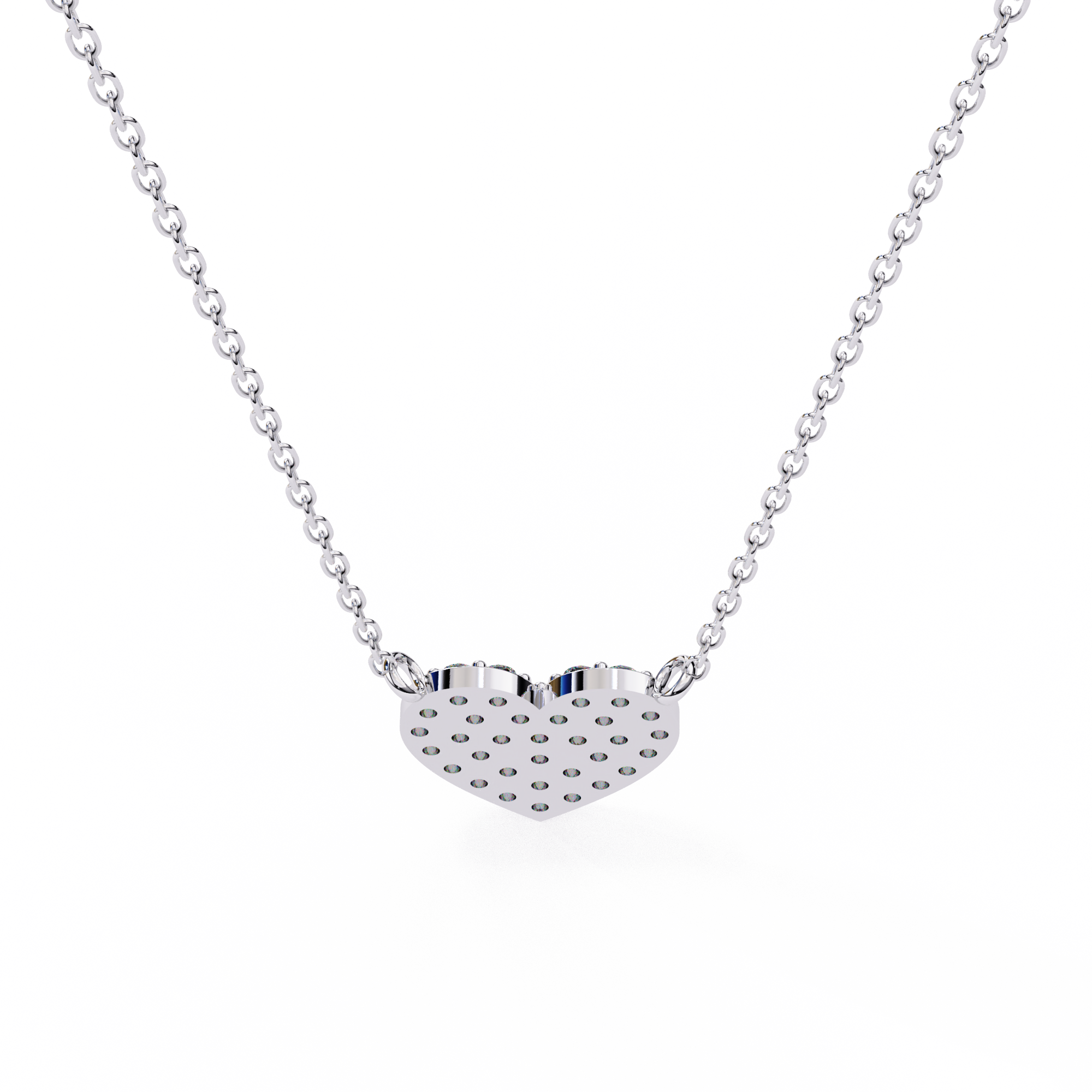Elegant 0.21ct EF/VS Round Shape Lab-Grown Diamond Heart Pendant Necklace