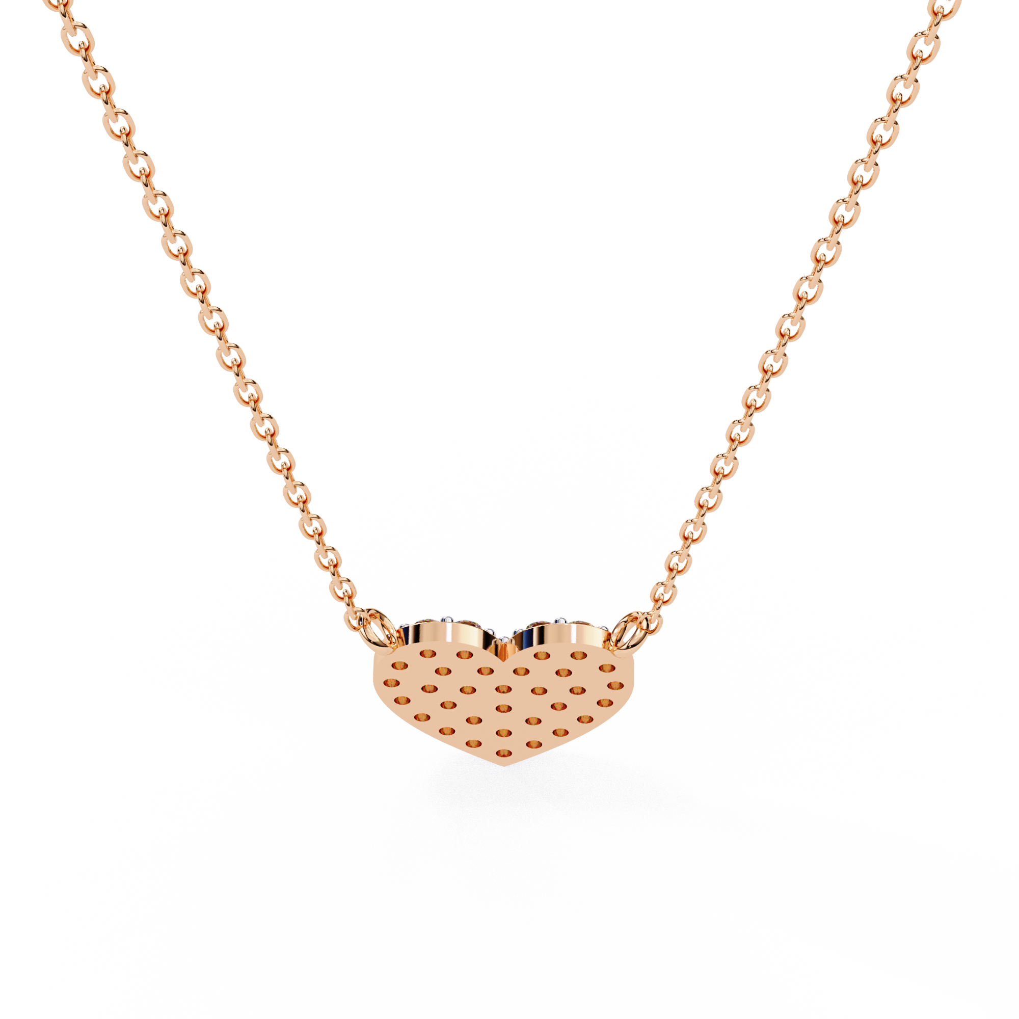 Elegant 0.21ct EF/VS Round Shape Lab-Grown Diamond Heart Pendant Necklace