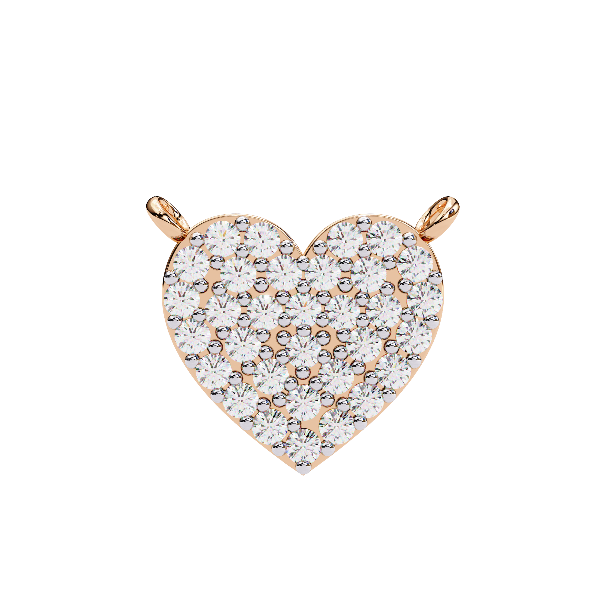 Elegant 0.21ct EF/VS Round Shape Lab-Grown Diamond Heart Pendant Necklace