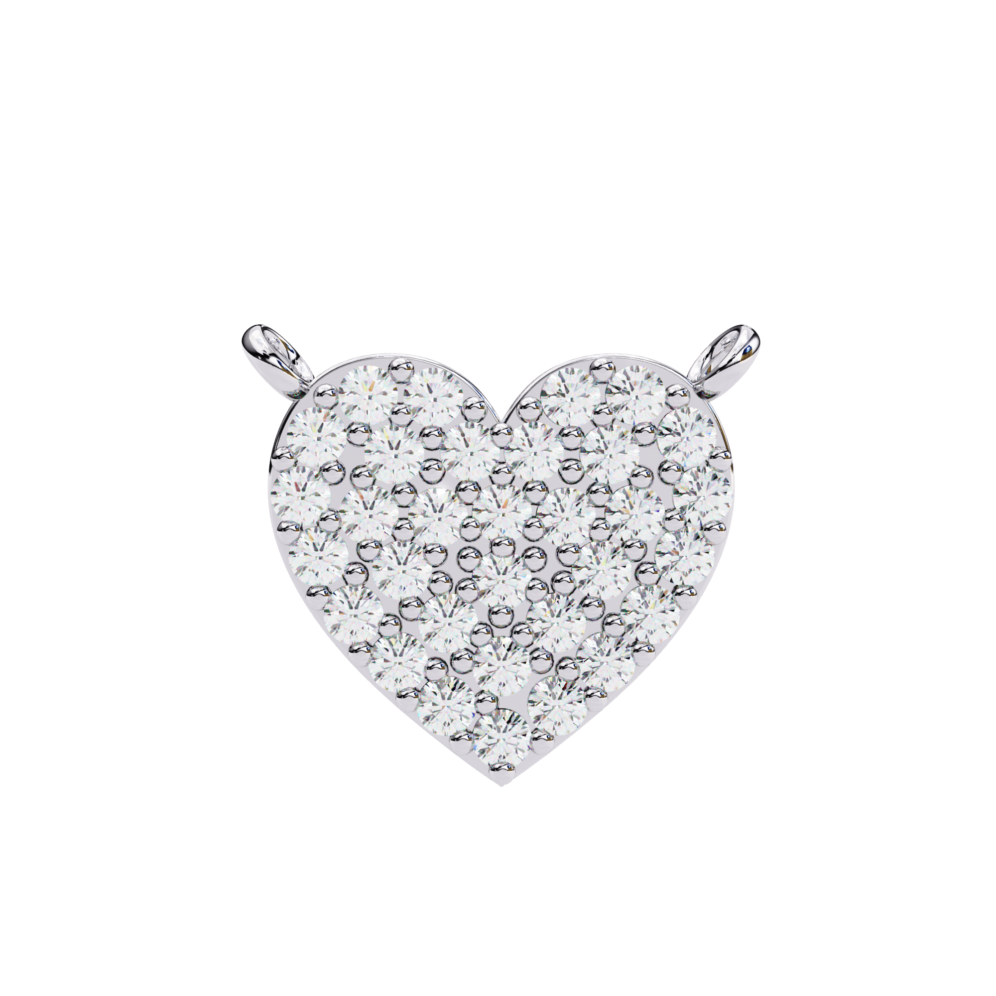 Elegant 0.21ct EF/VS Round Shape Lab-Grown Diamond Heart Pendant Necklace