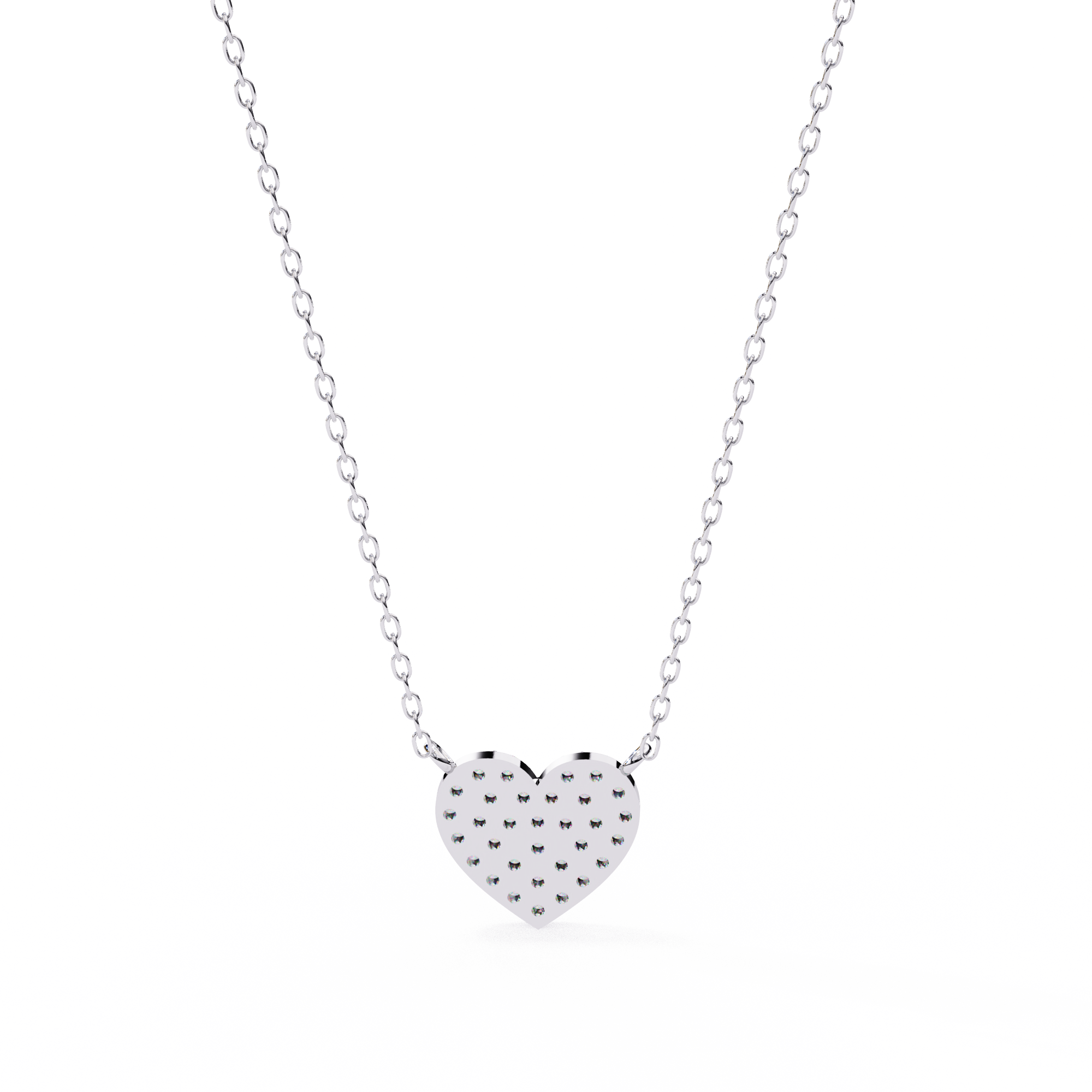 Elegant 0.21ct EF/VS Round Shape Lab-Grown Diamond Heart Pendant Necklace