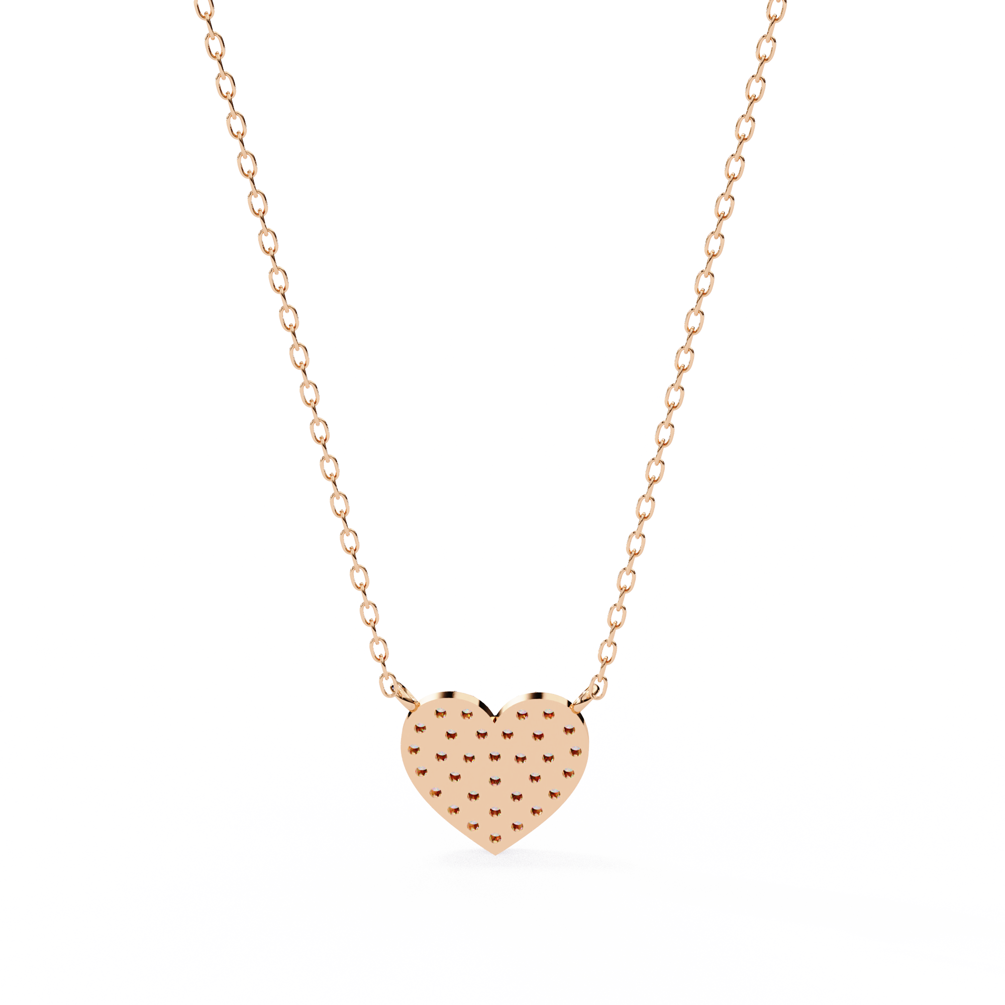 Elegant 0.21ct EF/VS Round Shape Lab-Grown Diamond Heart Pendant Necklace
