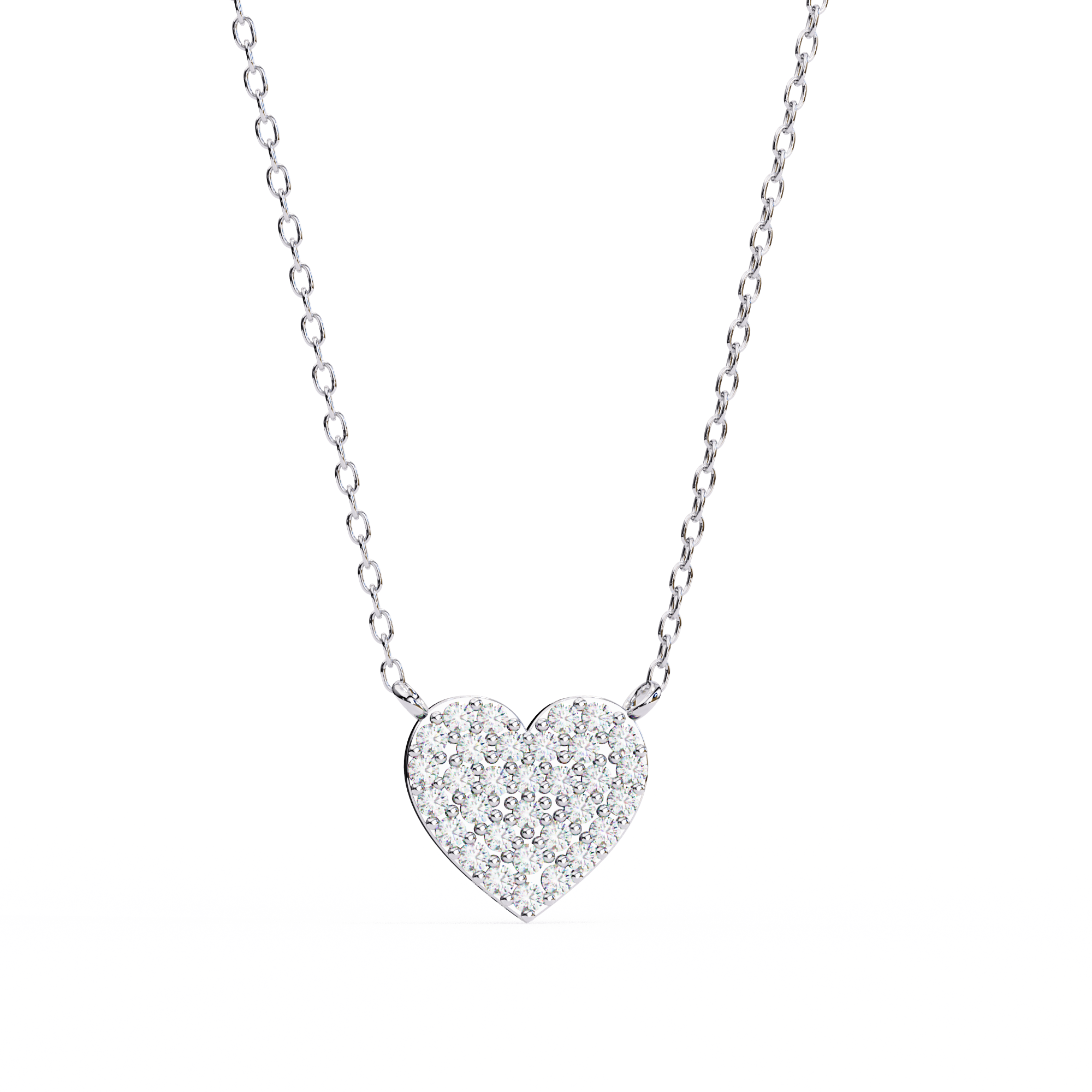 Elegant 0.21ct EF/VS Round Shape Lab-Grown Diamond Heart Pendant Necklace