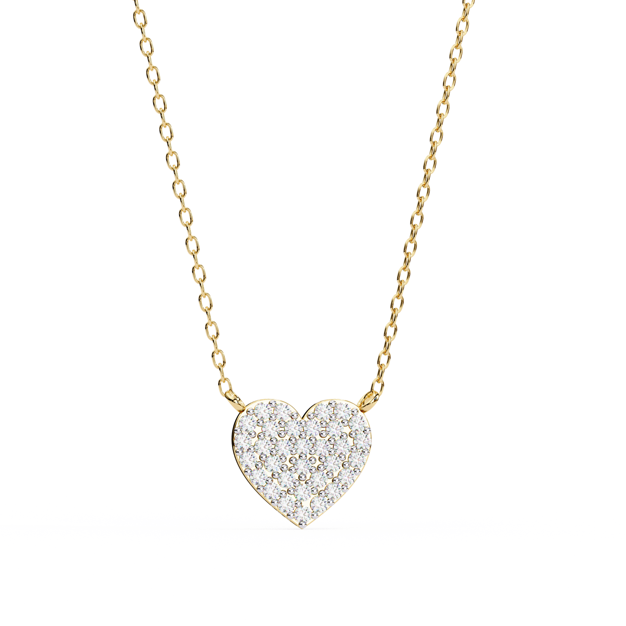 Elegant 0.21ct EF/VS Round Shape Lab-Grown Diamond Heart Pendant Necklace