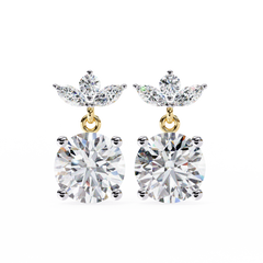 Solitairekart 2.02ct Marquise Cluster Natural Diamond Stud Earrings-H Color, VS1 Clarity