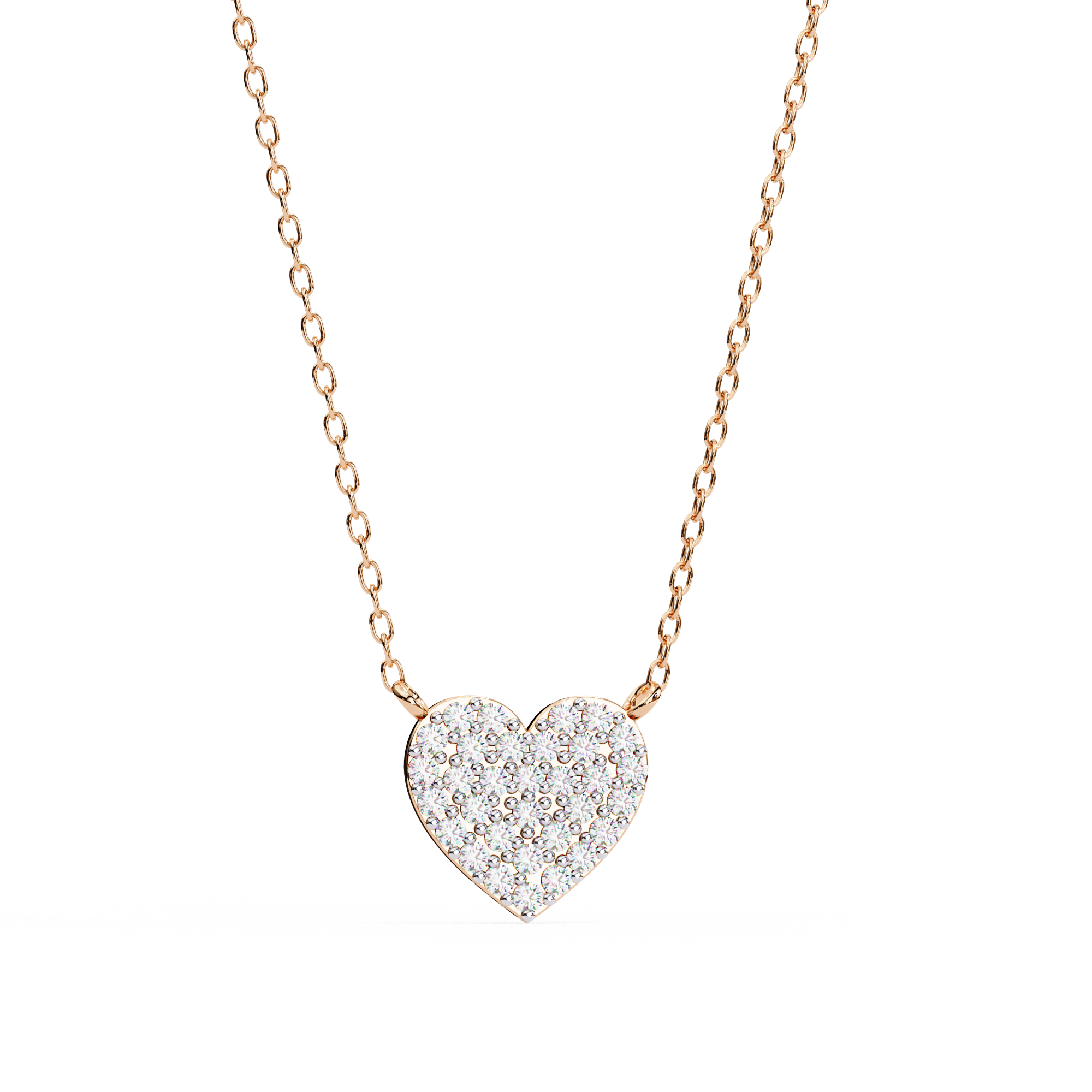 Elegant 0.21ct EF/VS Round Shape Lab-Grown Diamond Heart Pendant Necklace