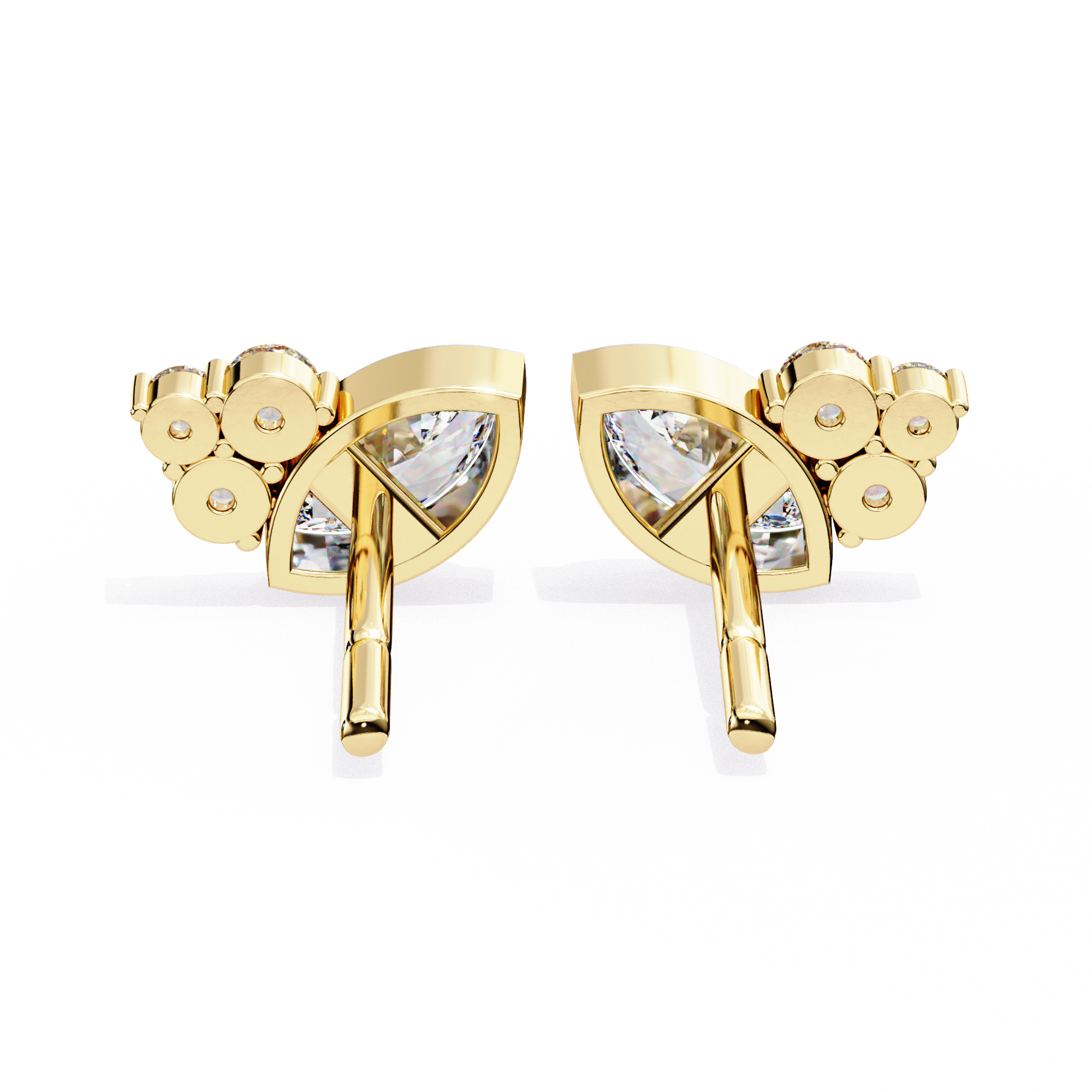 Pure Radiance 0.47 Carat Round and Marquise EF/VS Lab Grown Diamond Stud Earrings