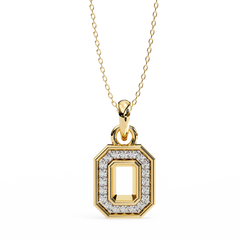 Elegant 0.16ct EF/VS Round Shape Lab-Grown Diamond Halo Pendant Necklace