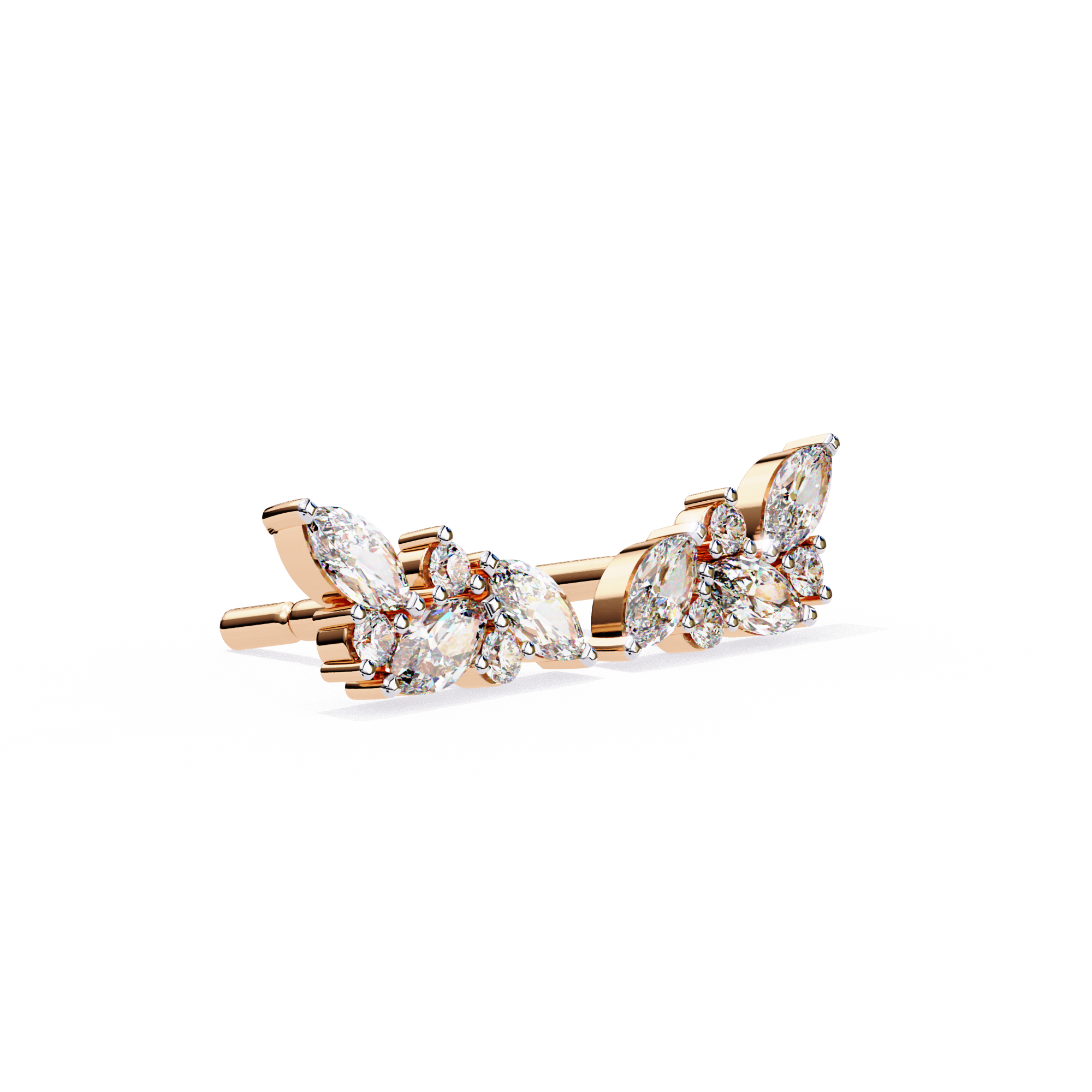 Eternal Duo Glow: 0.35 Carat Marquise & Round Lab Grown Diamond Stud Earrings