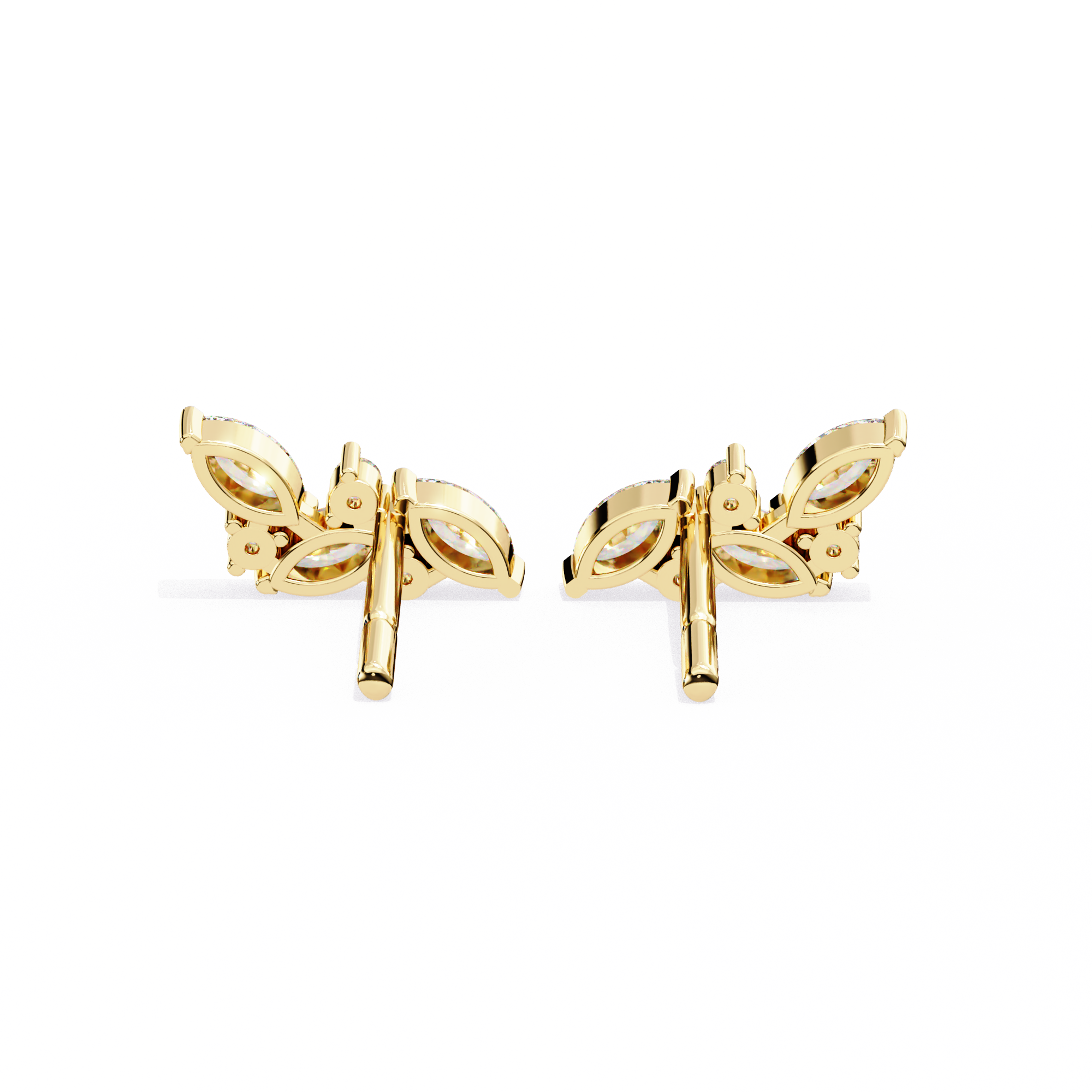 Eternal Duo Glow: 0.35 Carat Marquise & Round Lab Grown Diamond Stud Earrings