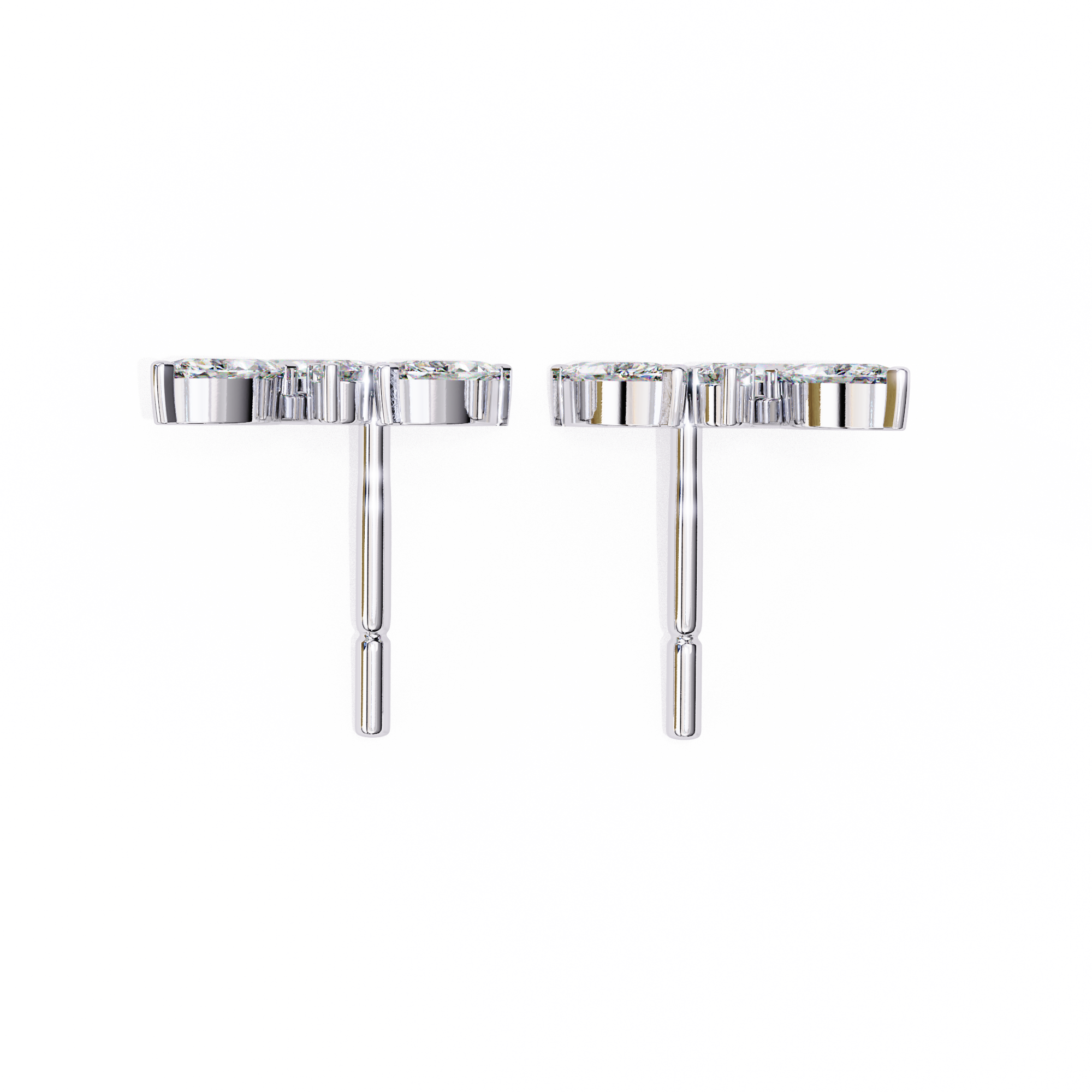 Eternal Duo Glow: 0.35 Carat Marquise & Round Lab Grown Diamond Stud Earrings