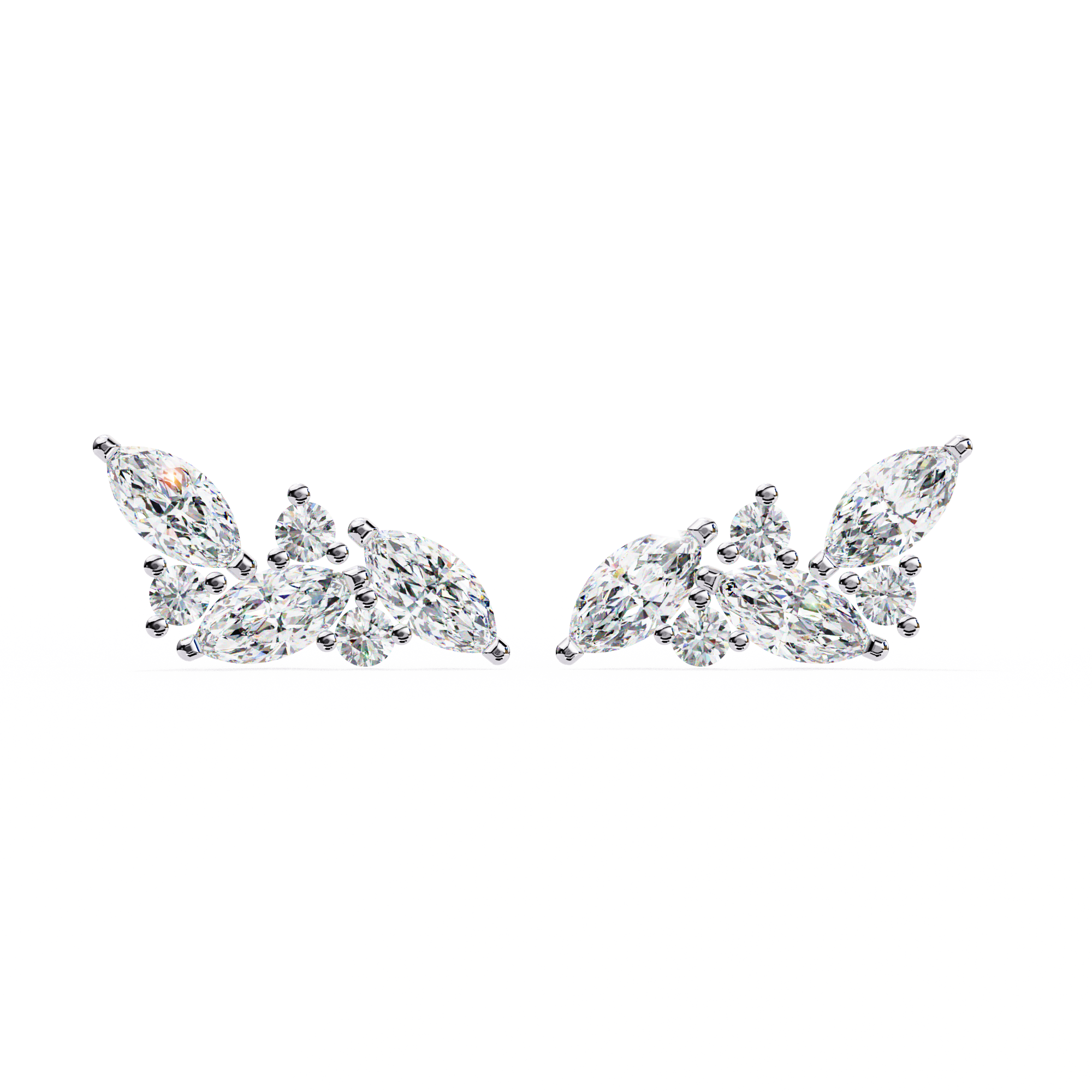 Eternal Duo Glow: 0.35 Carat Marquise & Round Lab Grown Diamond Stud Earrings