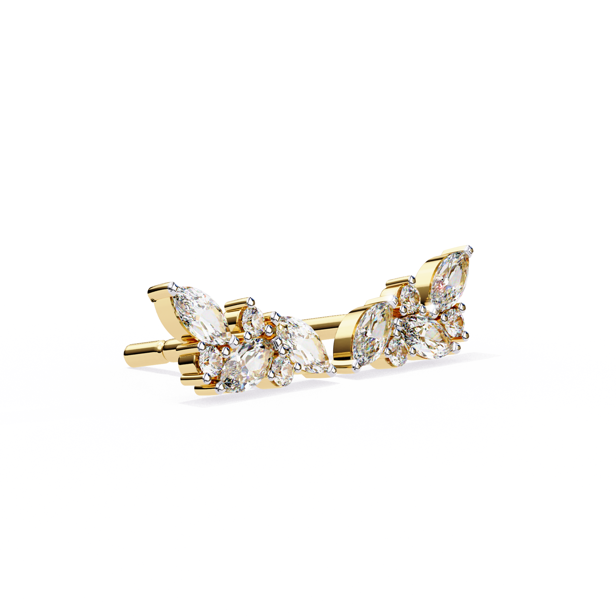 Eternal Duo Glow: 0.35 Carat Marquise & Round Lab Grown Diamond Stud Earrings