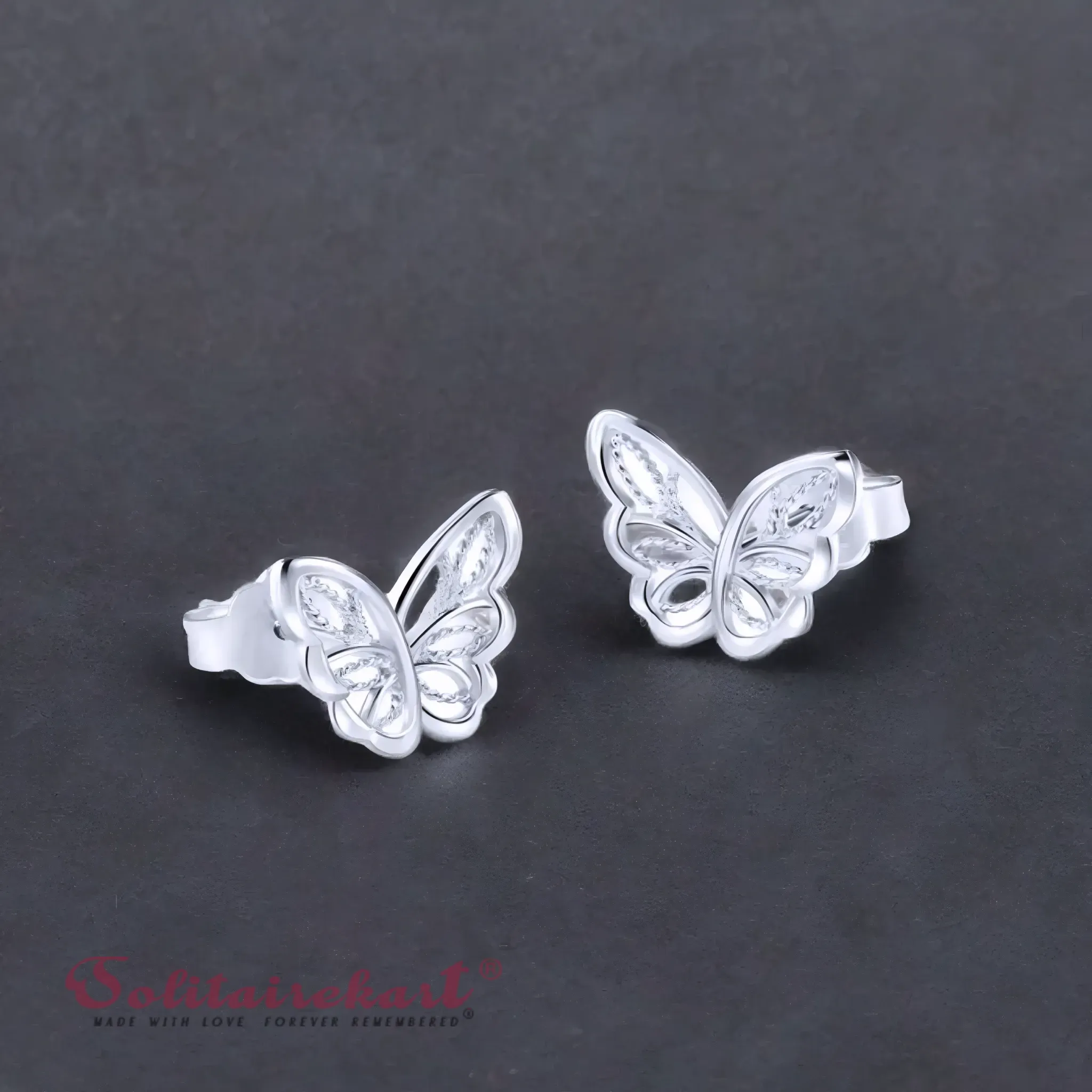 Solitairekart 2.06grm Butterfly Studs
