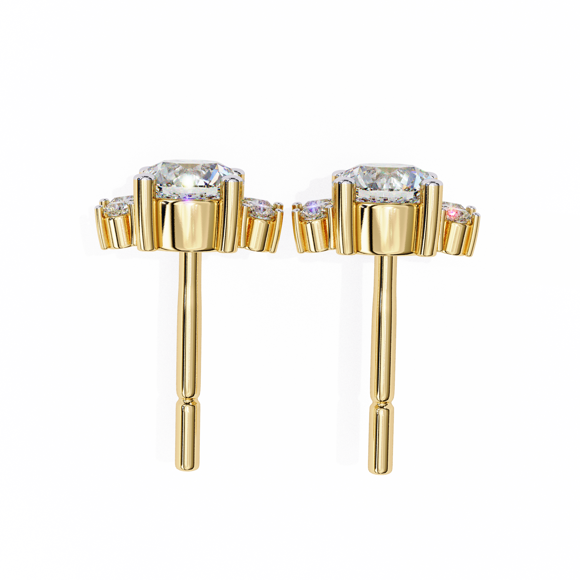 0.68ct Starburst Diamond Stud Earrings – Solitairekart