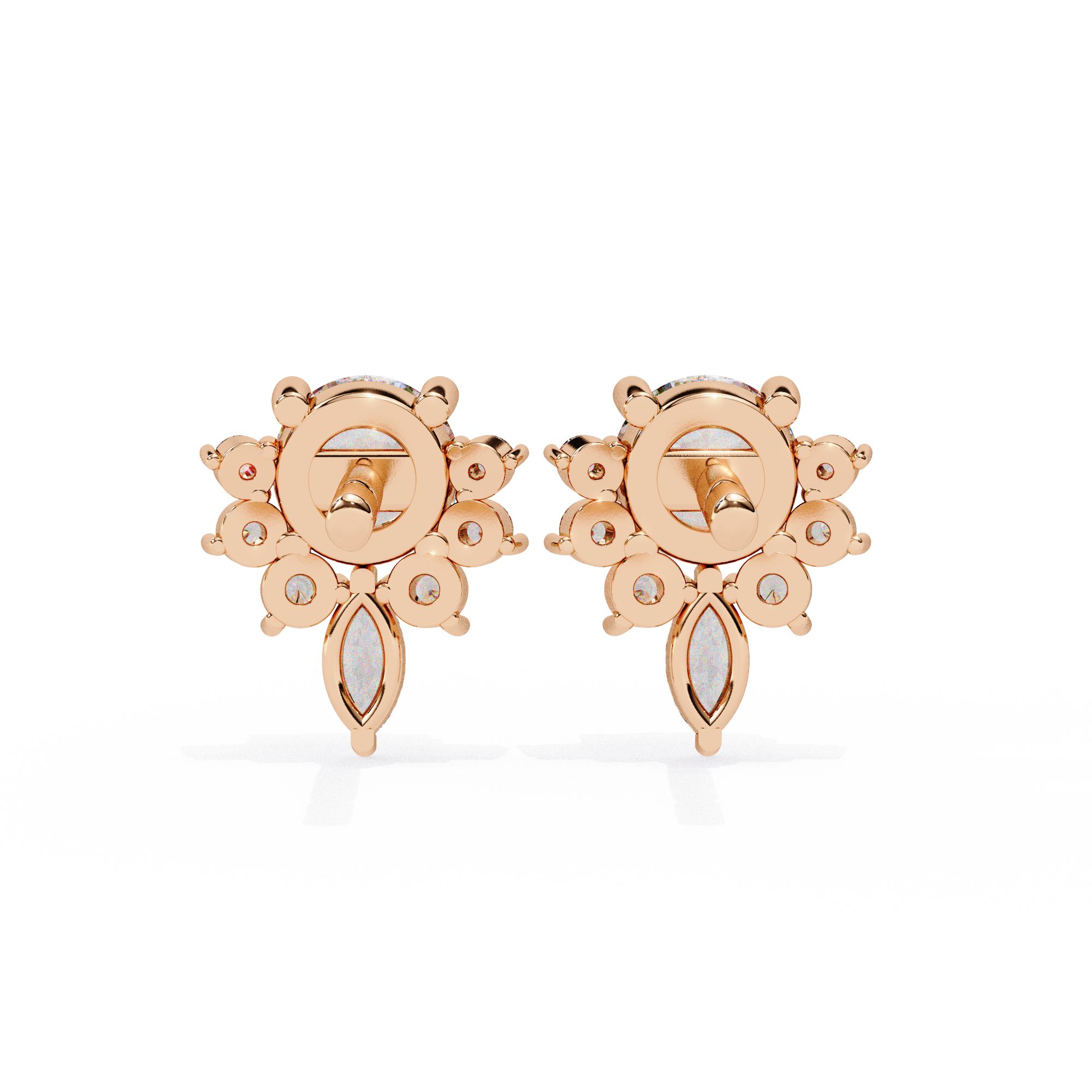 0.68ct Starburst Diamond Stud Earrings – Solitairekart
