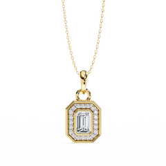 Solitairekart 0.93ct Natural Diamond Empire Halo Pendant-H Color, VS1 Clarity