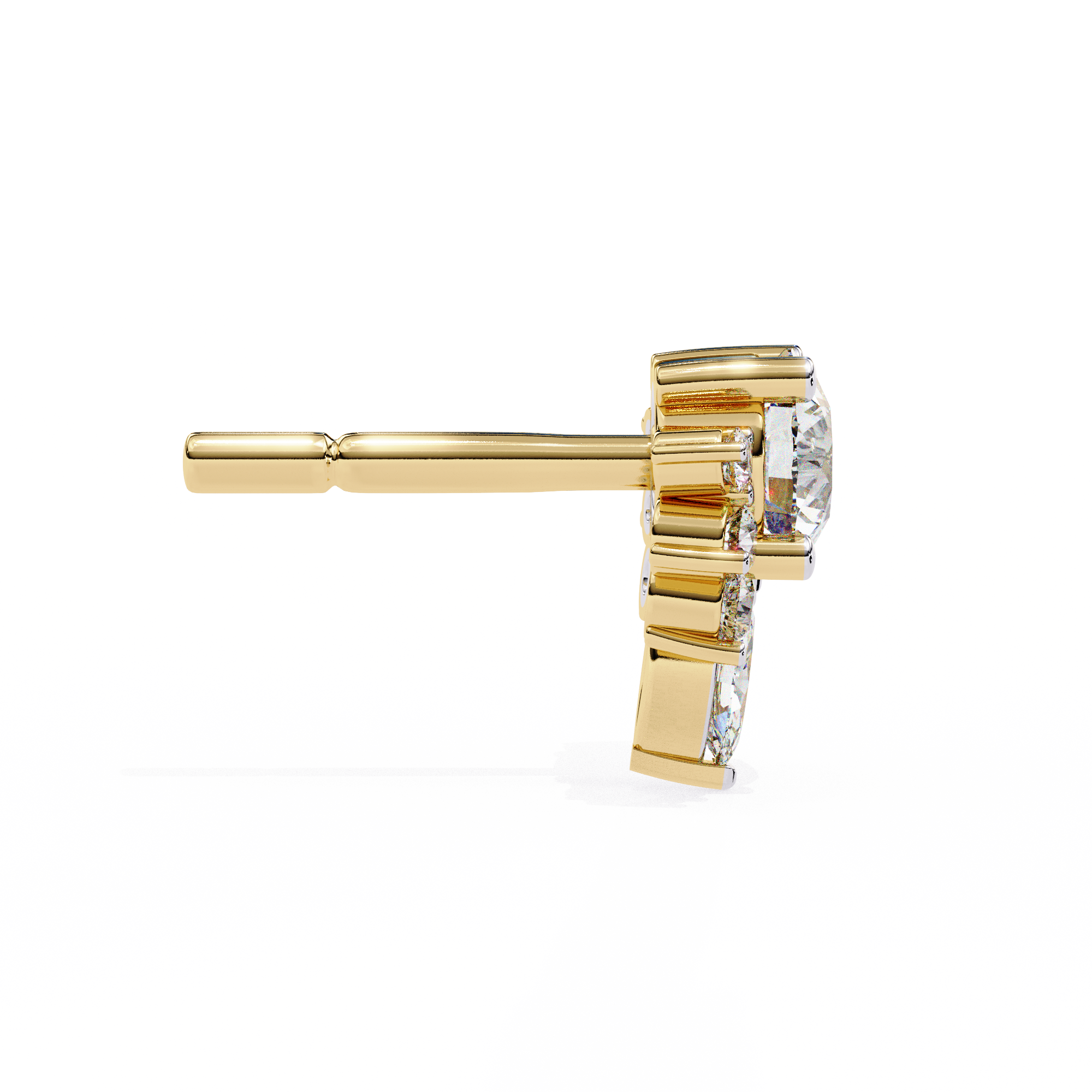 Eternal Duo Brilliance: 0.68 Carat Round & Marquise Lab Grown Diamond Stud Earrings