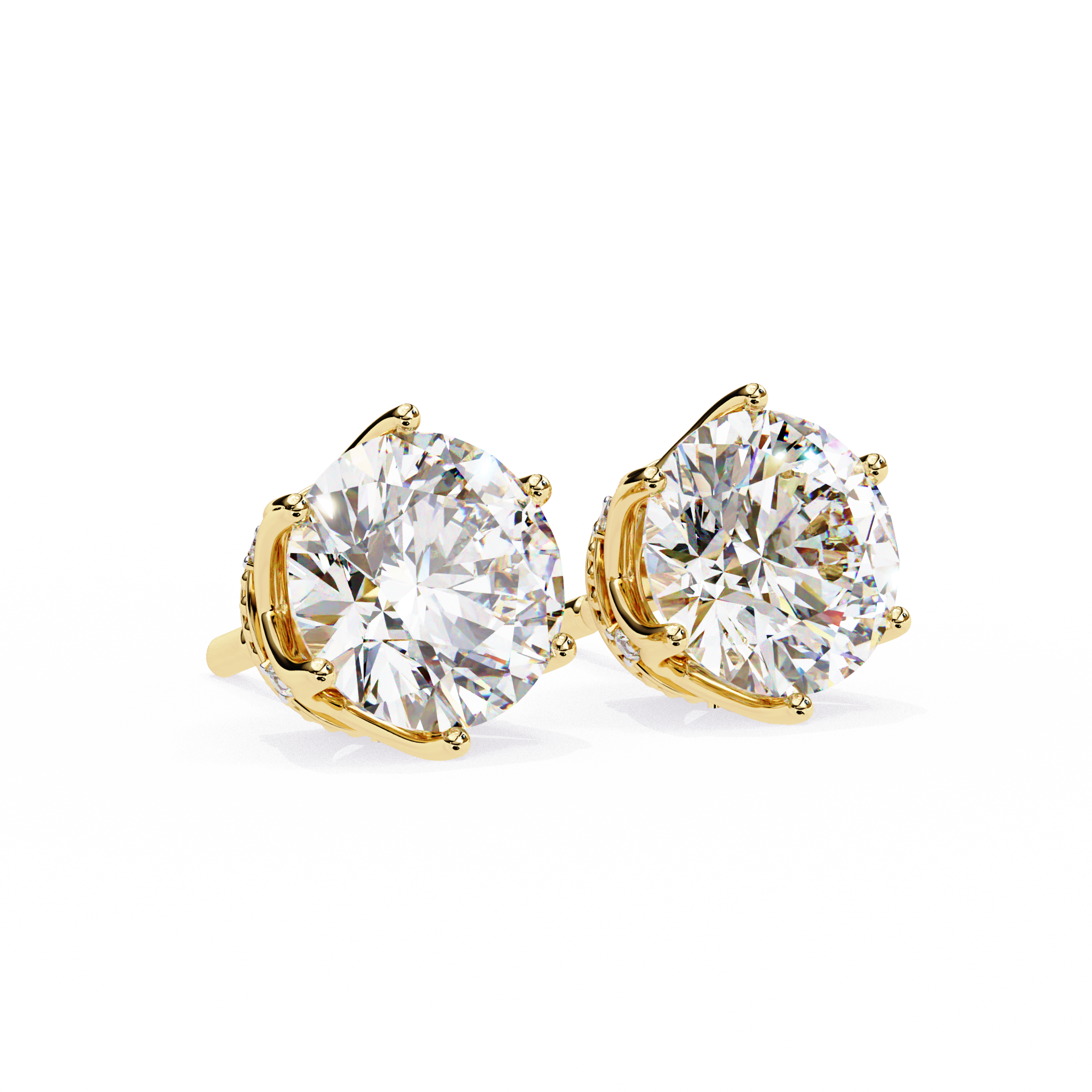 Timeless Sparkle 2.62ct Round Shape E/VS2 Lab-Grown Diamond Stud Earrings