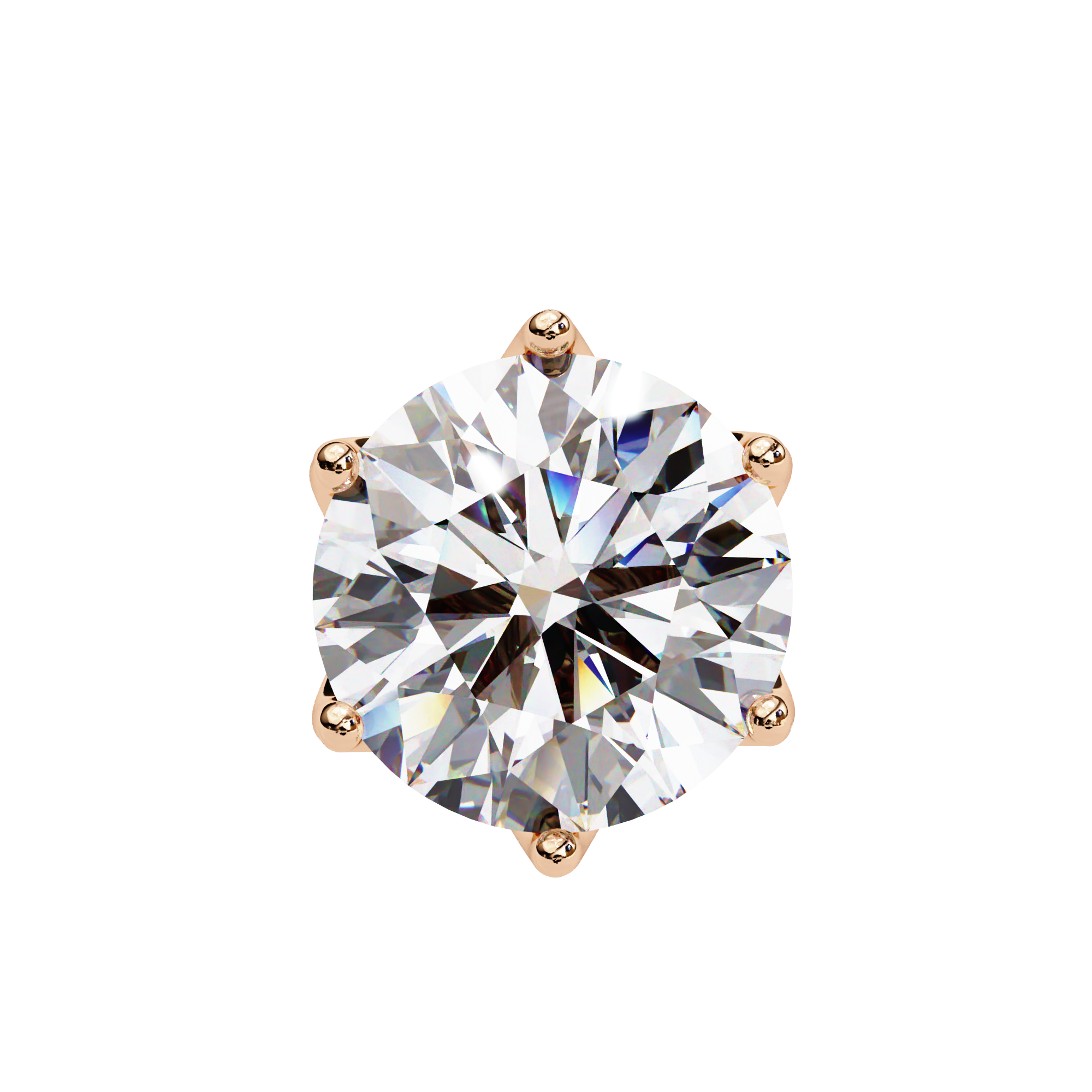 Timeless Sparkle 2.62ct Round Shape E/VS2 Lab-Grown Diamond Stud Earrings