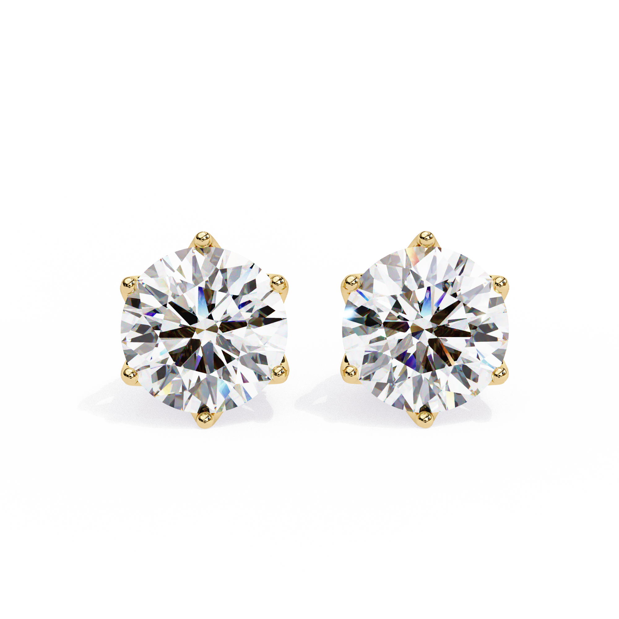 Timeless Sparkle 2.62ct Round Shape E/VS2 Lab-Grown Diamond Stud Earrings