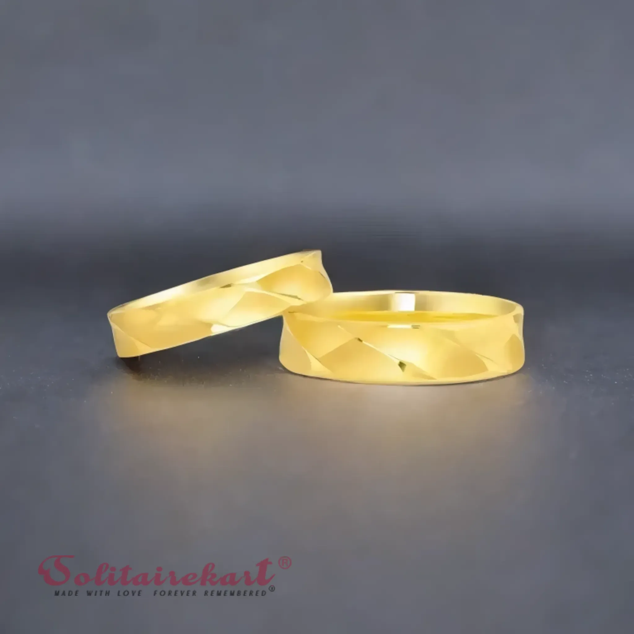 14K 5.28Grams Gold Couple Rings – Elegant Band Design