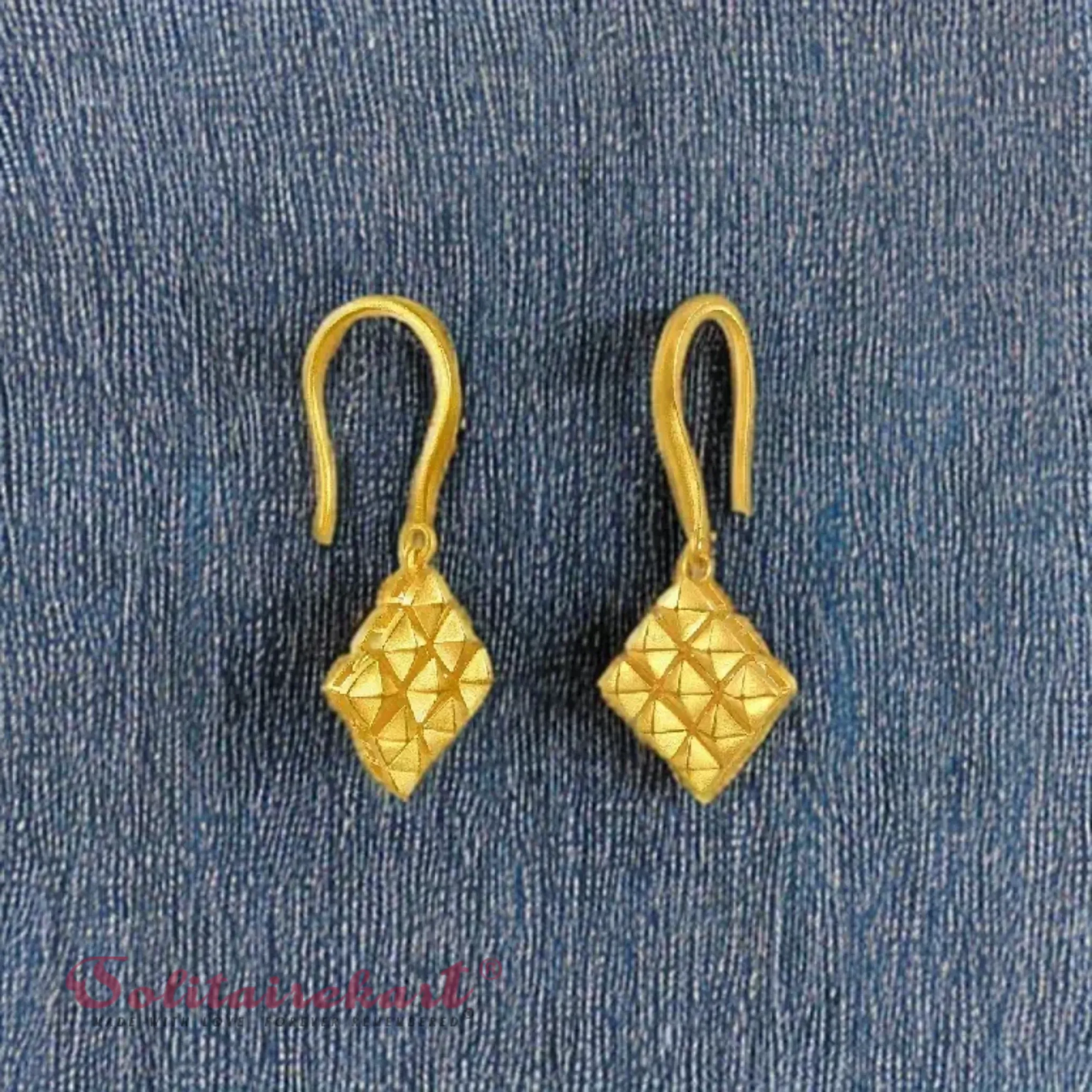 14K Gold 4.79grm Lattice Earrings