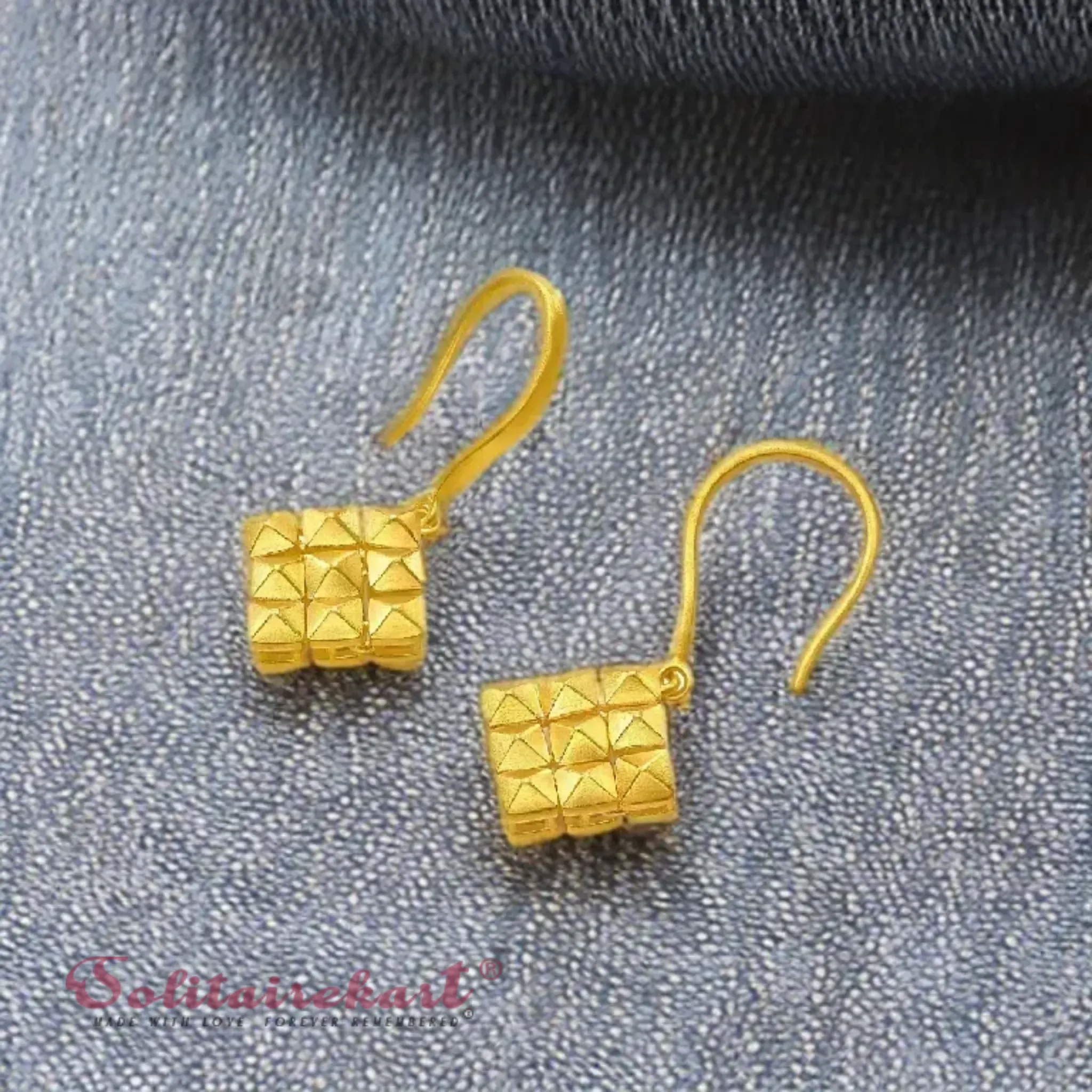 14K Gold 4.79grm Lattice Earrings