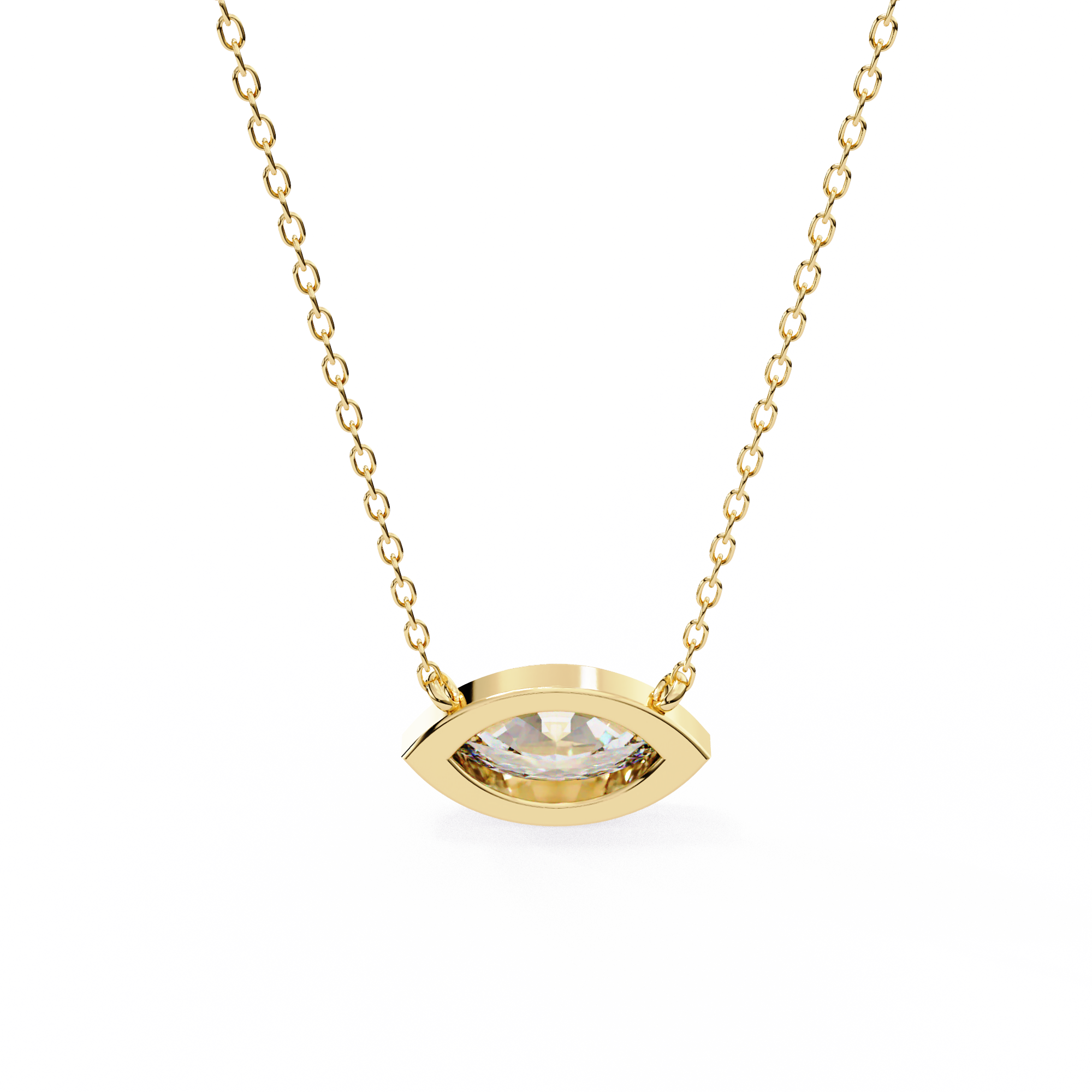0.68 Carat Marquise Shape Lab-Grown Diamond Pendant Necklace – E Color VS1 Clarity