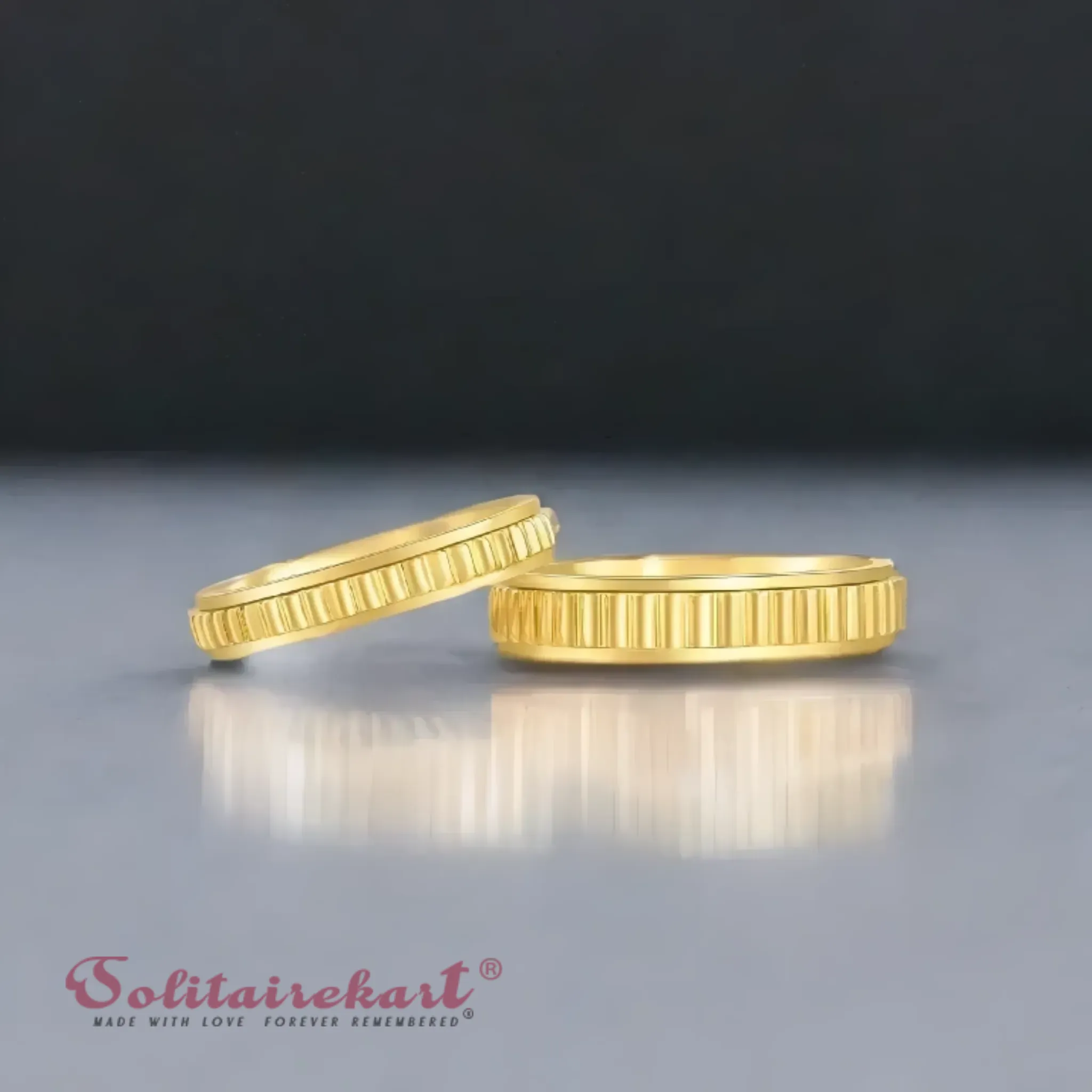 14K 7.11Grams Gold Couple Rings – Elegant Band Design