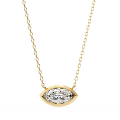 0.68 Carat Marquise Shape Lab-Grown Diamond Pendant Necklace – E Color VS1 Clarity
