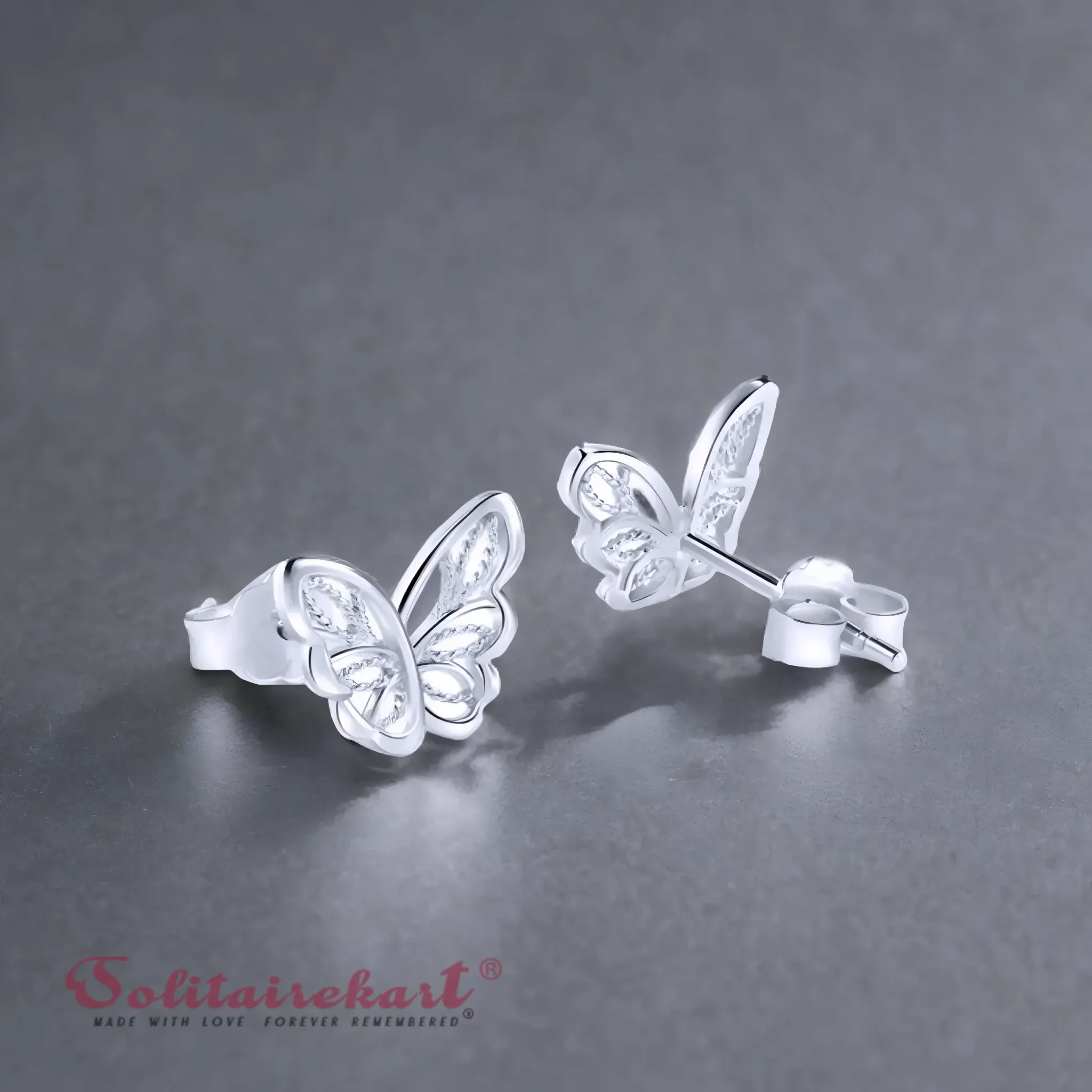 Solitairekart 2.06grm Butterfly Studs