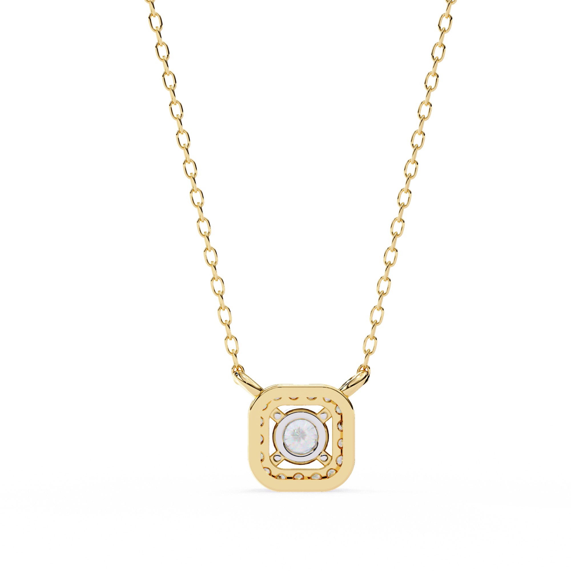 Elegant 0.30ct EF/VS Round Shape Lab-Grown Diamond Halo Pendant Necklace