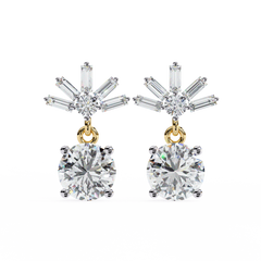 Solitairekart 0.86ct Radiant Burst Natural Diamond Stud Earrings-HI Color, VS-SI Clarity