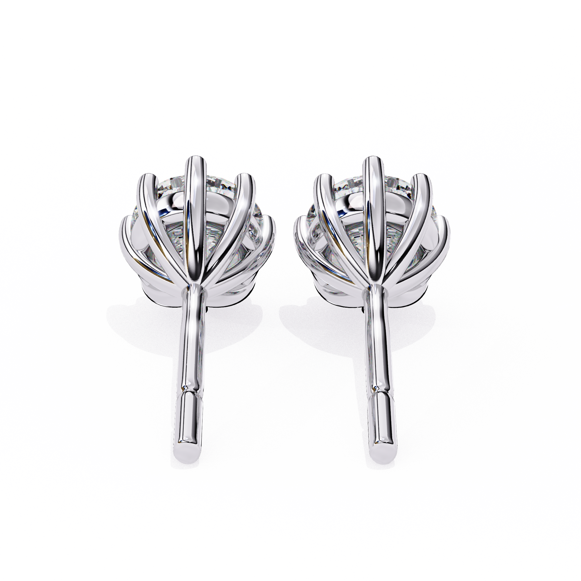 The Solitaire Signature — 2.57 Carat F Color VS2 Clarity Lab Grown Diamond Studs