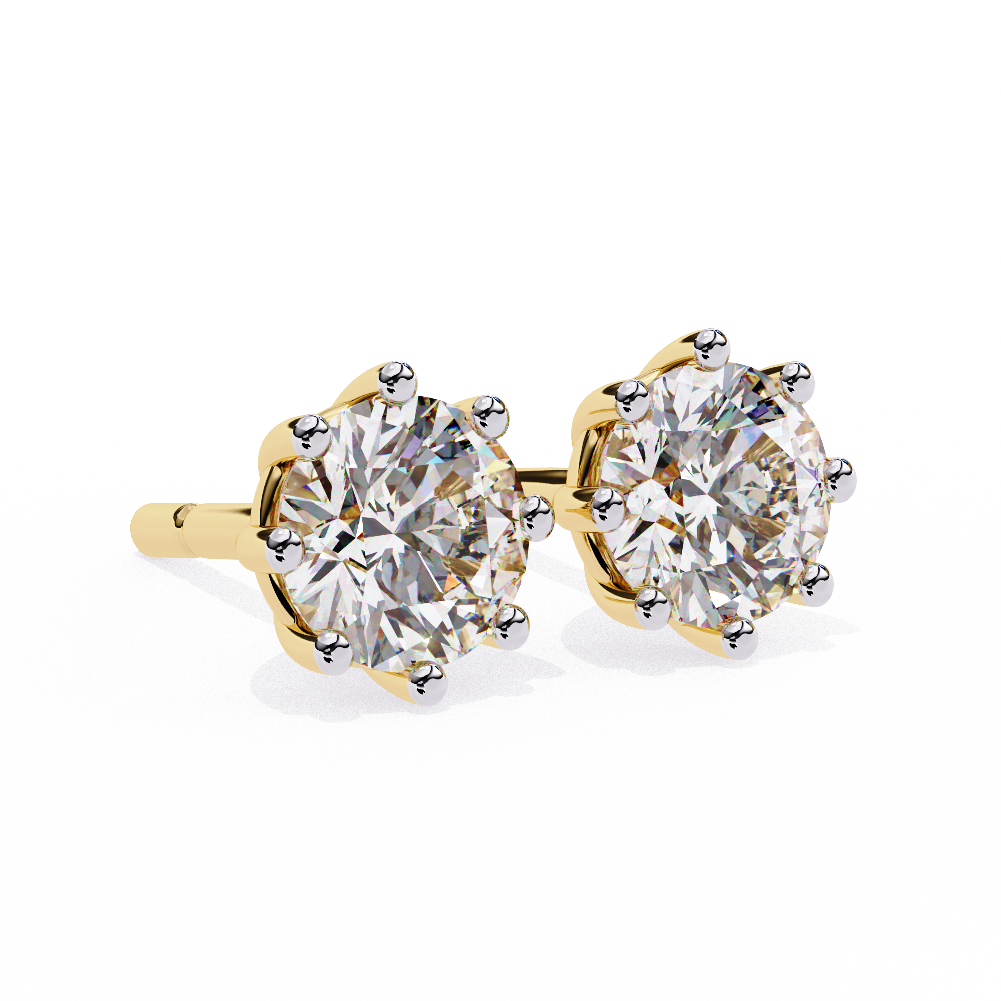 The Solitaire Signature — 2.57 Carat F Color VS2 Clarity Lab Grown Diamond Studs