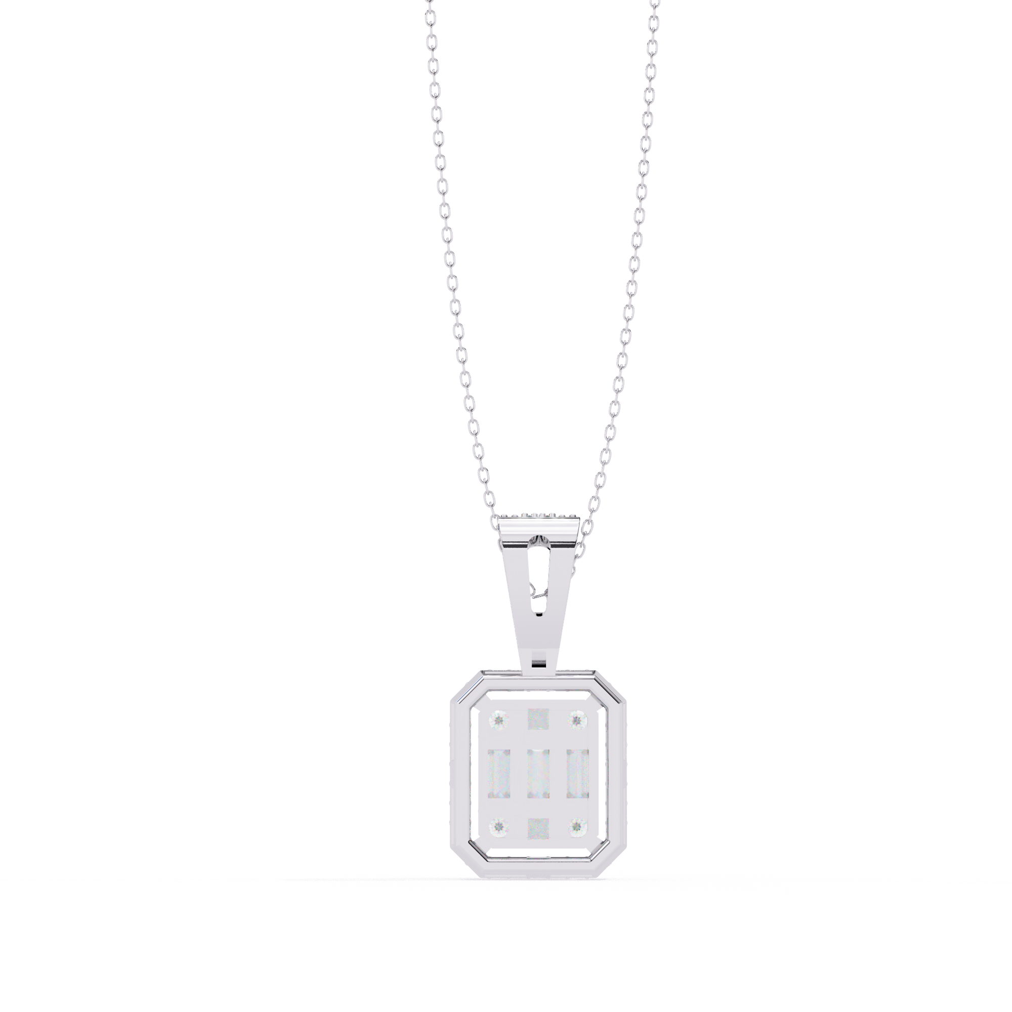Solitairekart 0.72ct Natural Diamond Regal Prism Pendant-HI Color, VS-SI Clarity
