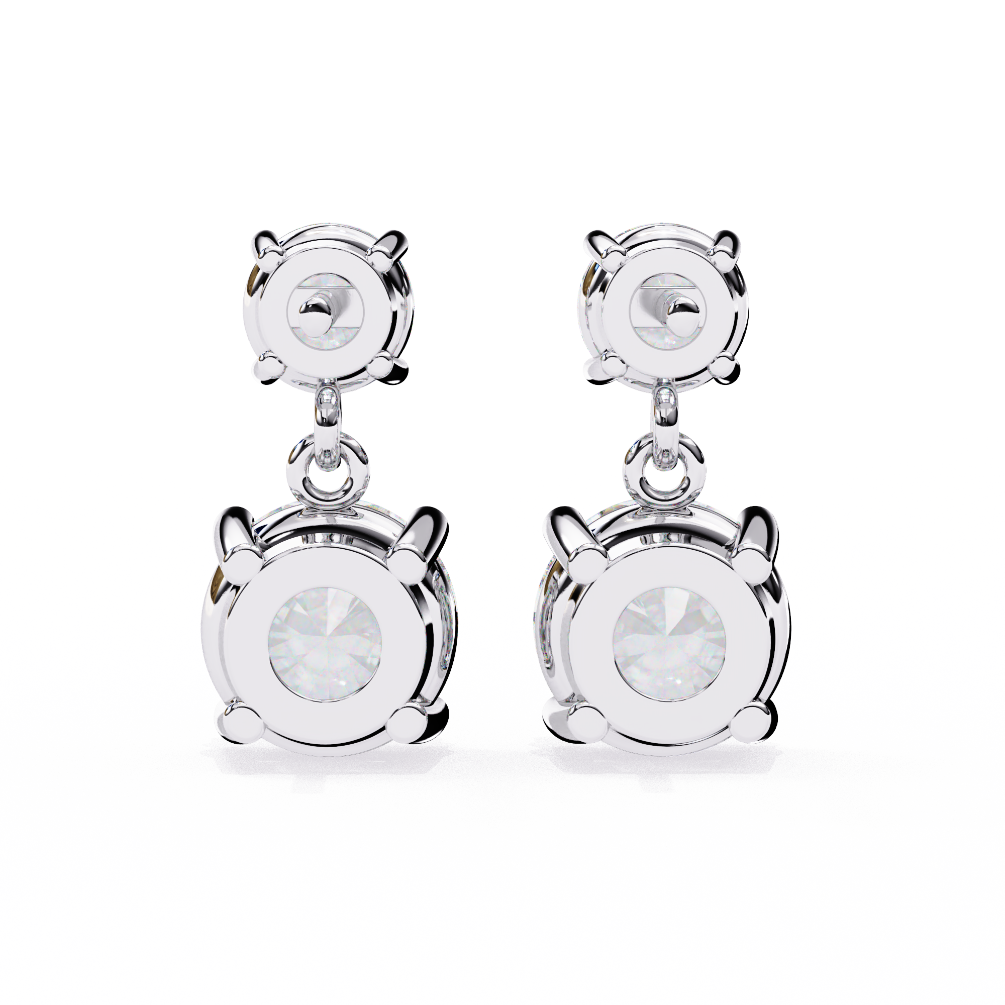 Eternal Brilliance 3.73ct F/VVS2 Round Lab-Grown Diamond Drop Earrings