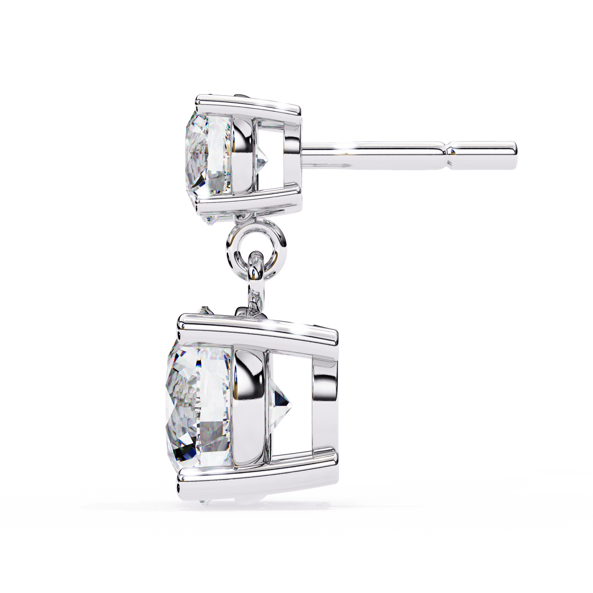 Eternal Brilliance 3.73ct F/VVS2 Round Lab-Grown Diamond Drop Earrings